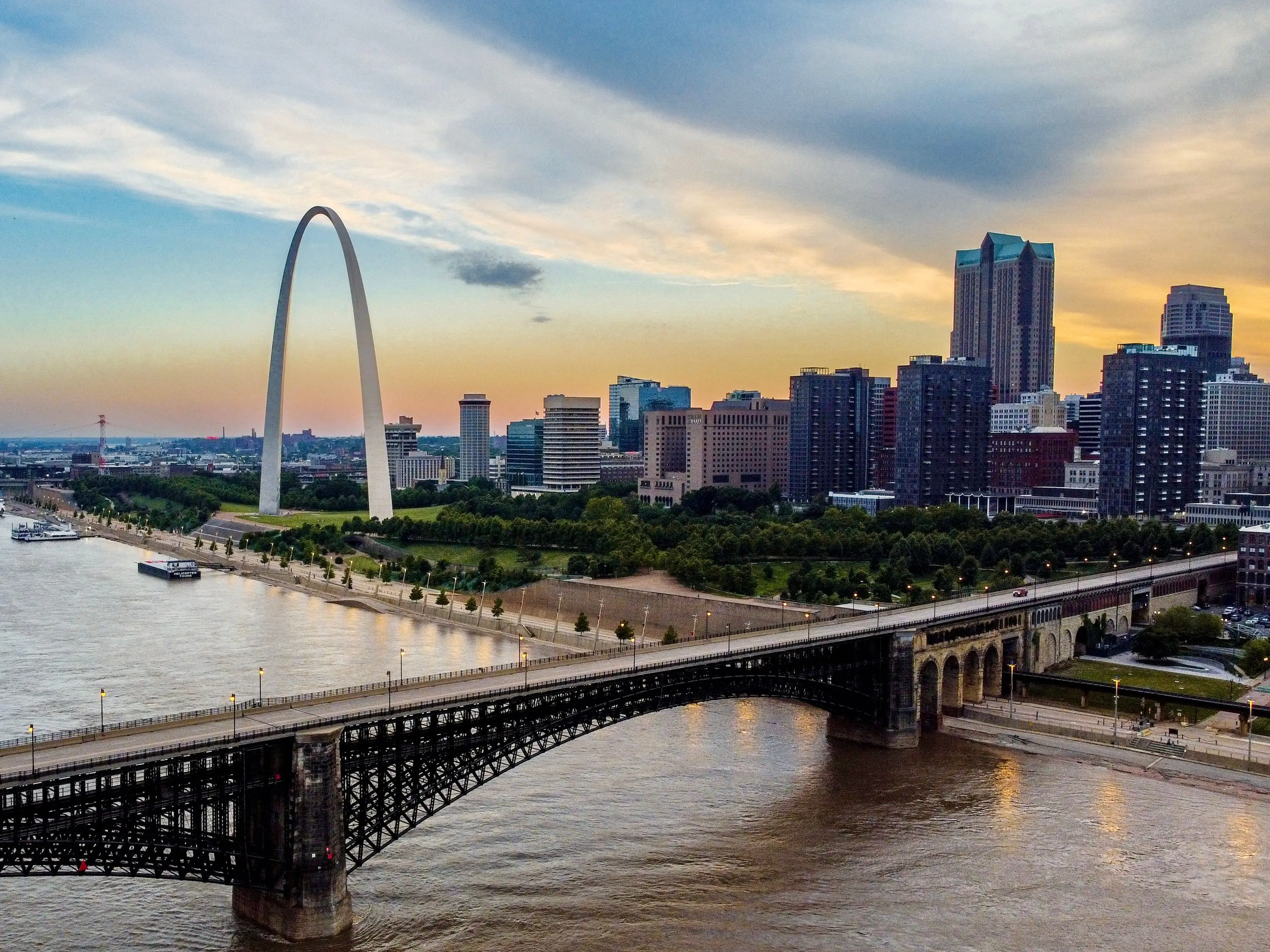 St Louis and the Mississippi River