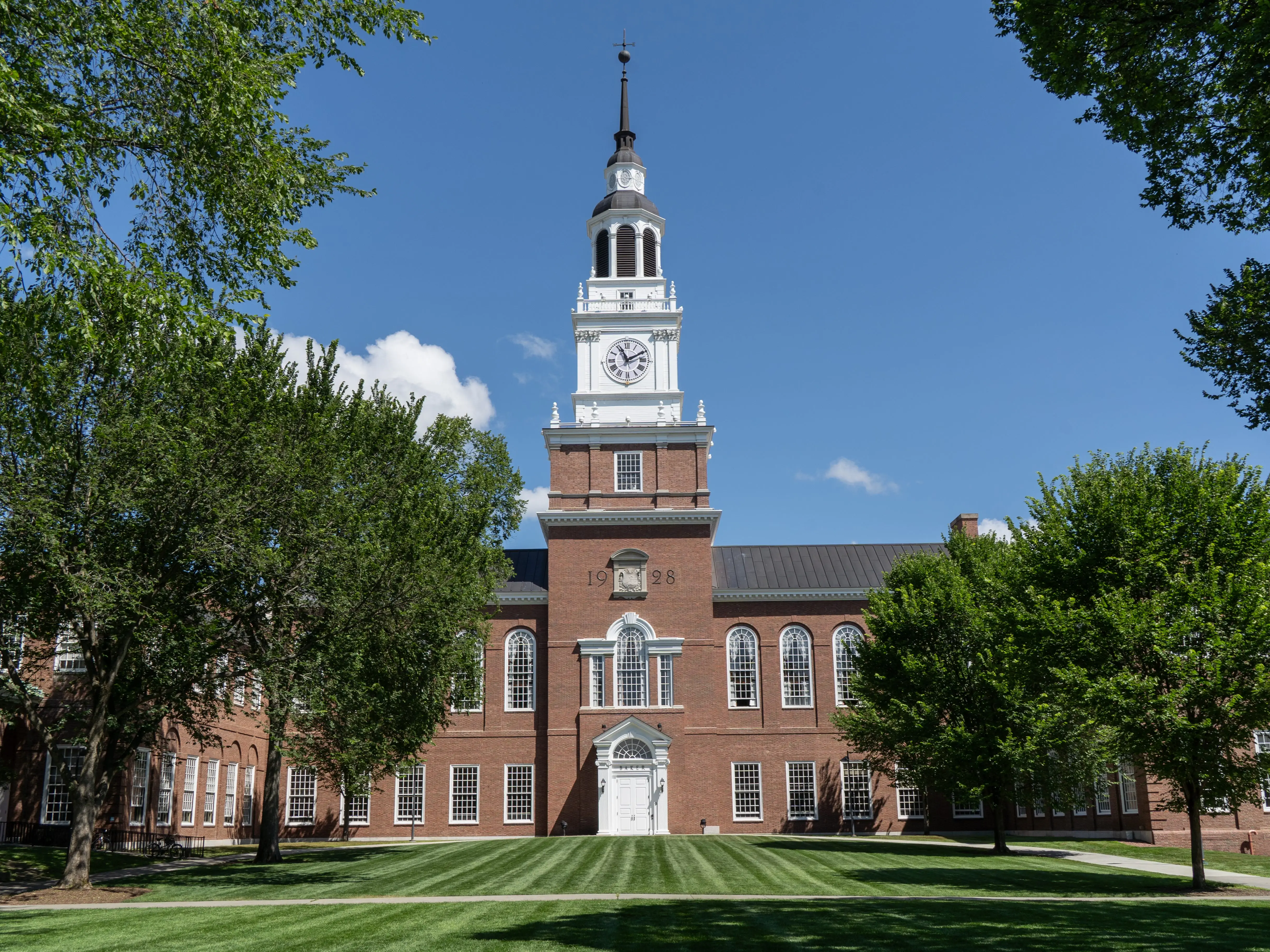 Hanover, NH, USA August 1, 2025: Baker-Berry Library a landmark on the campus of Dartmouth College