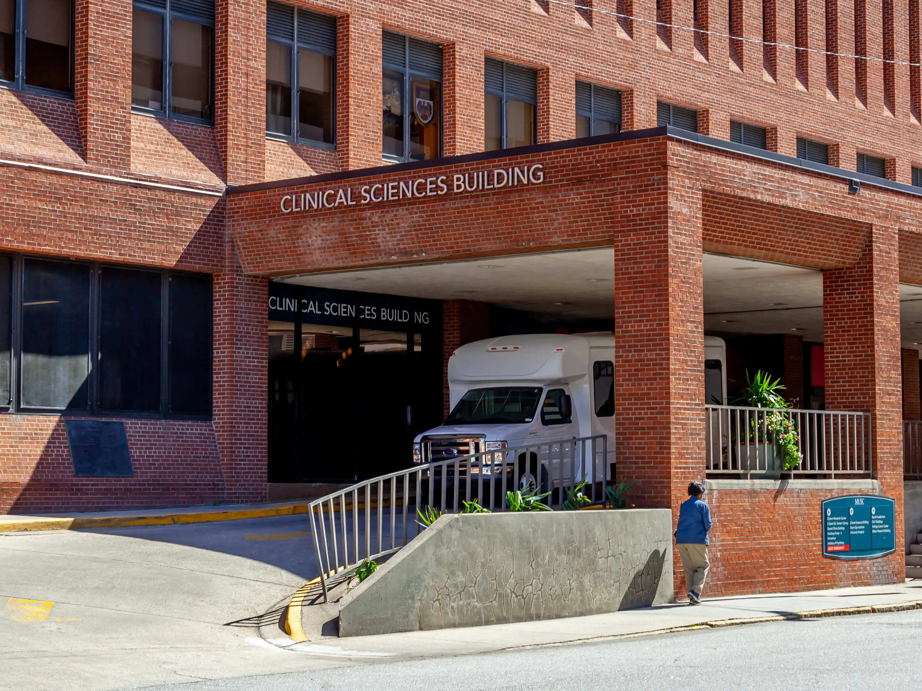 Charleston, SC, USA- February 28, 2020: Entrance to MUSC Clinical Science Building at MUSC in Charleston, SC.