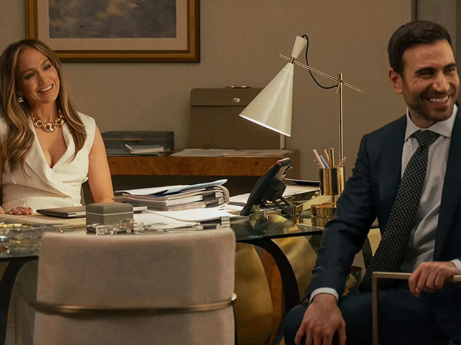 jennifer lopez and brett goldstein in office romance