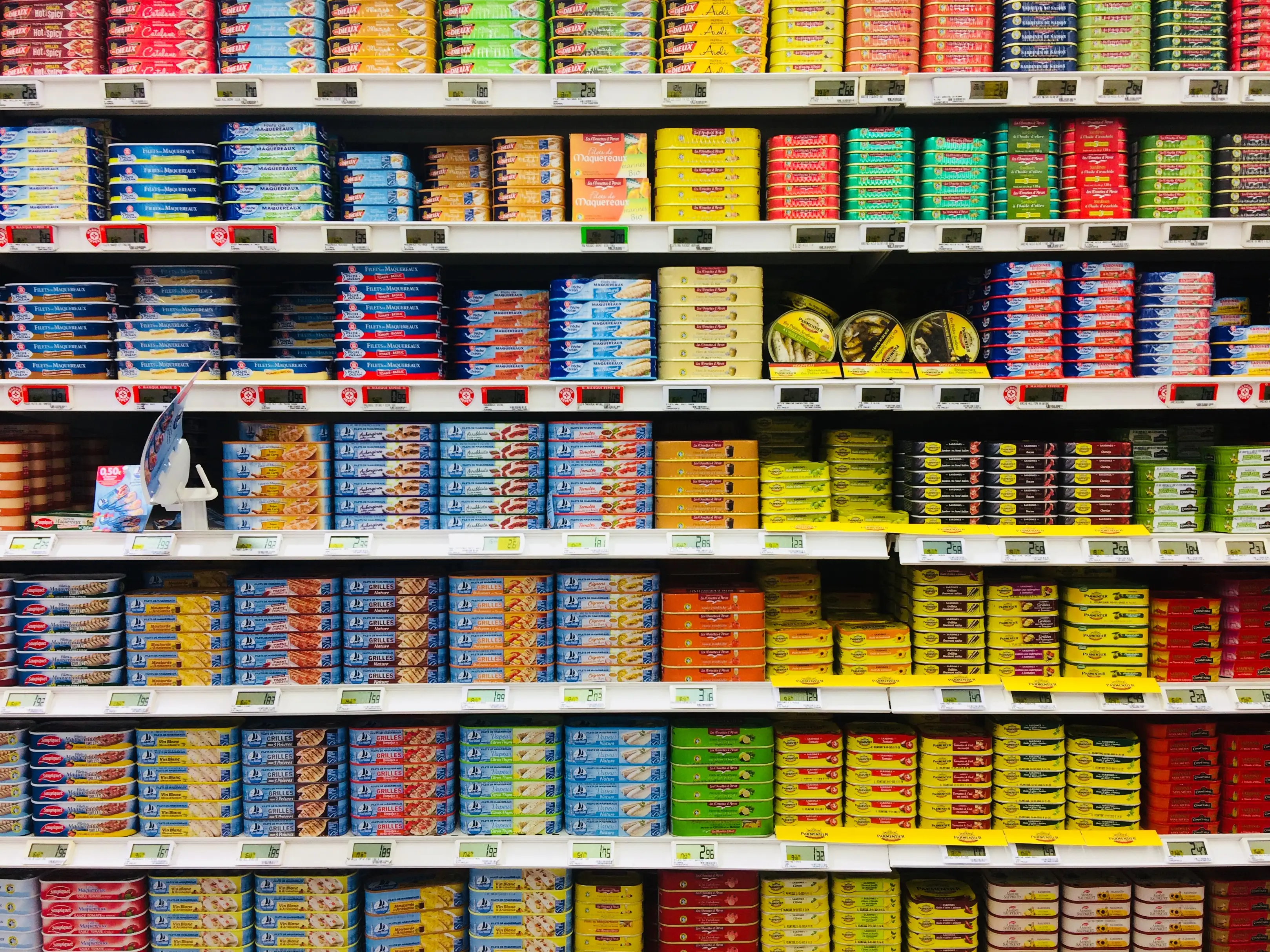 A tinned fish gorcey aisle.