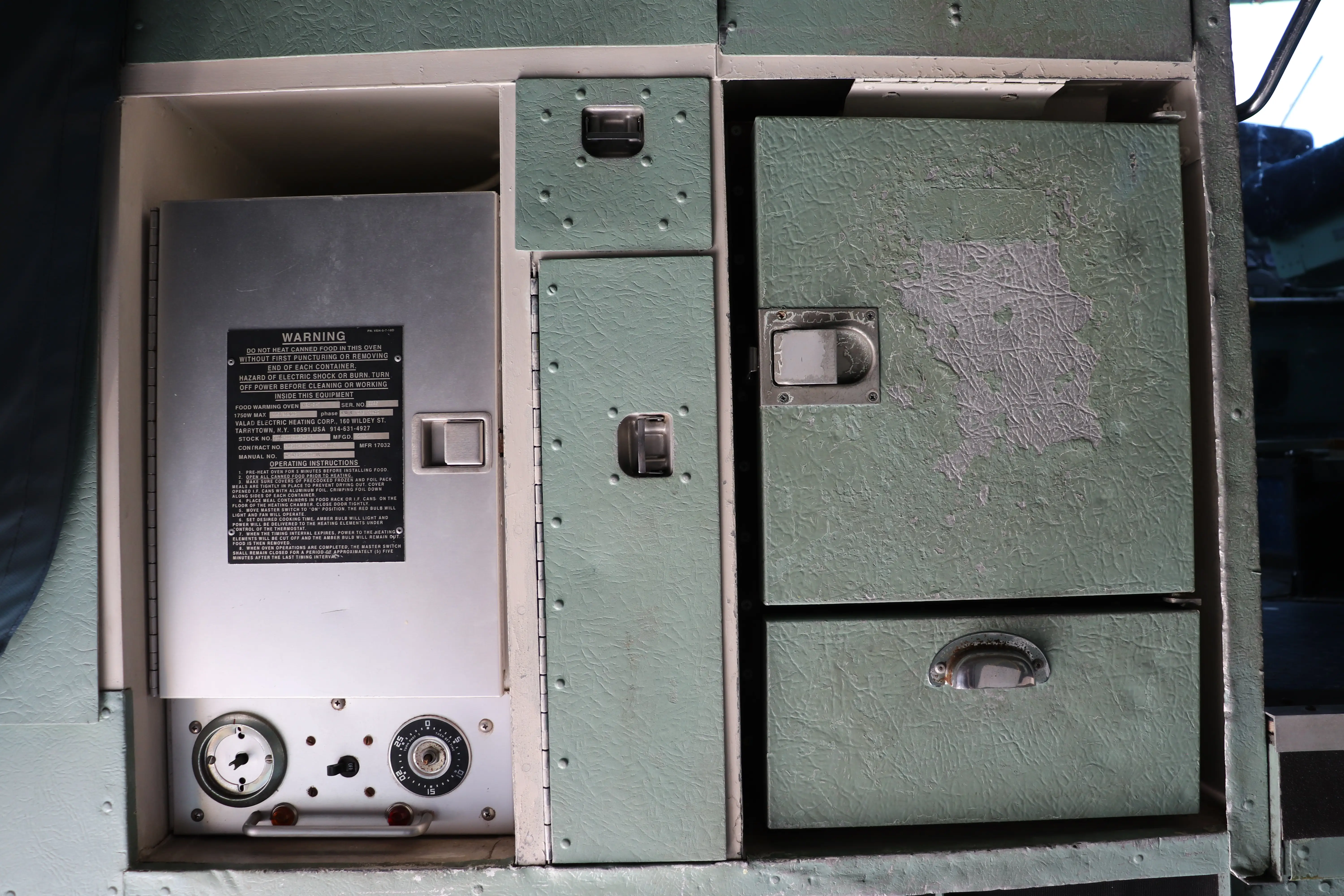 The galley on a C-130E Hercules.