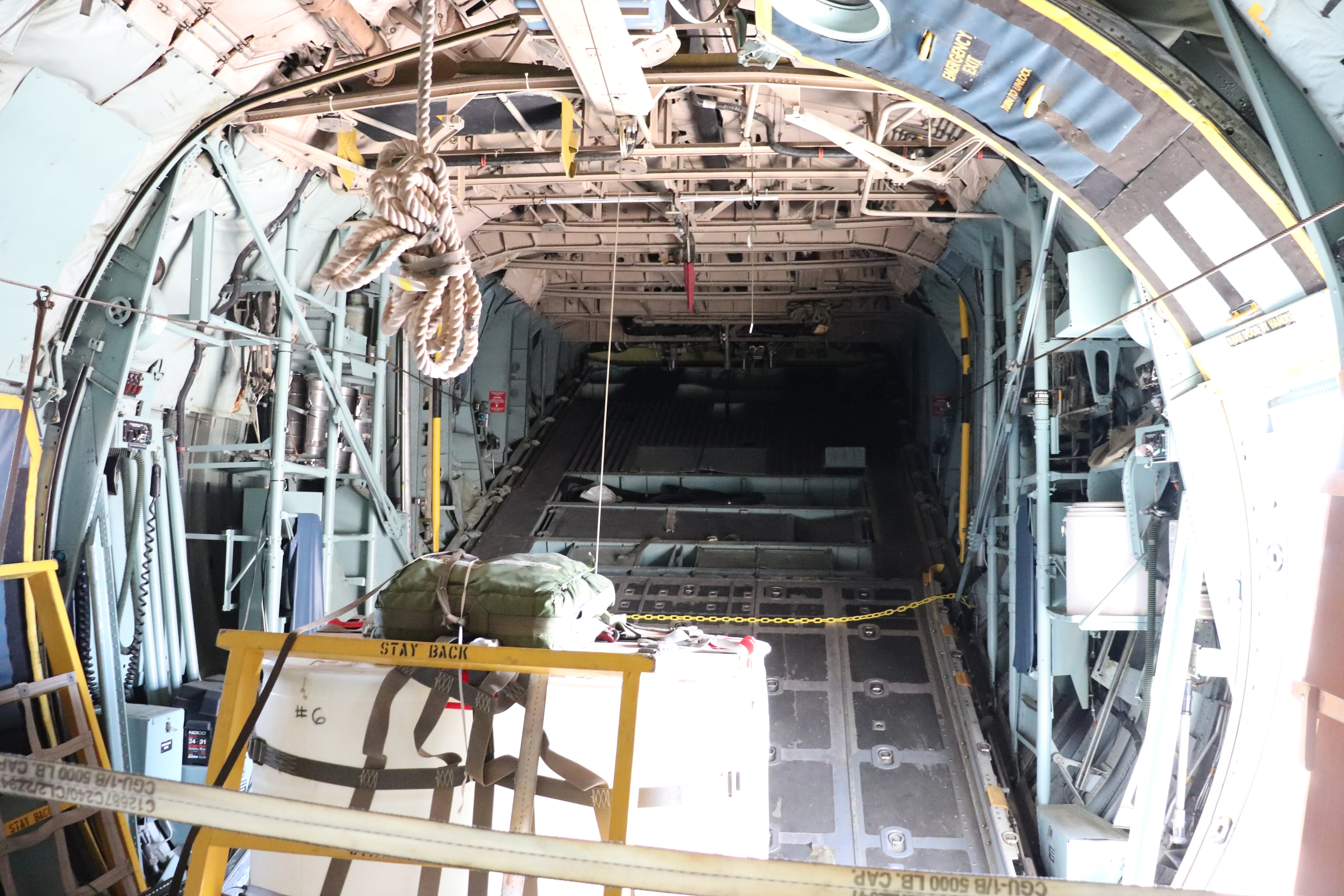 The ramp on a C-130.