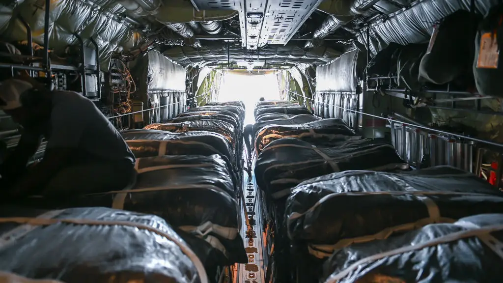 Aid in a C-130.