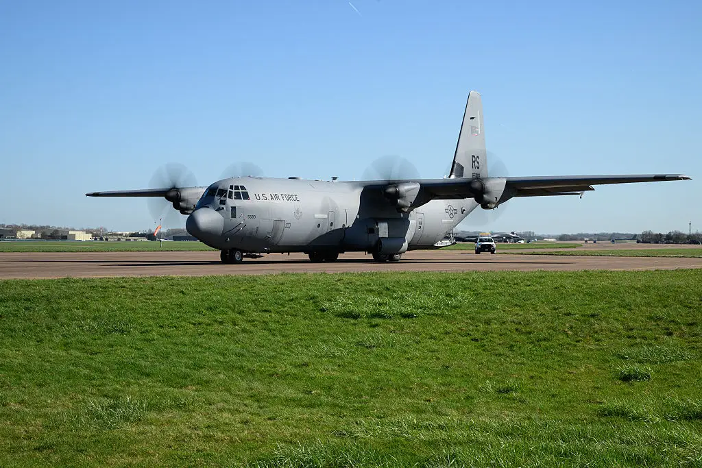 A C-130 Hercules.