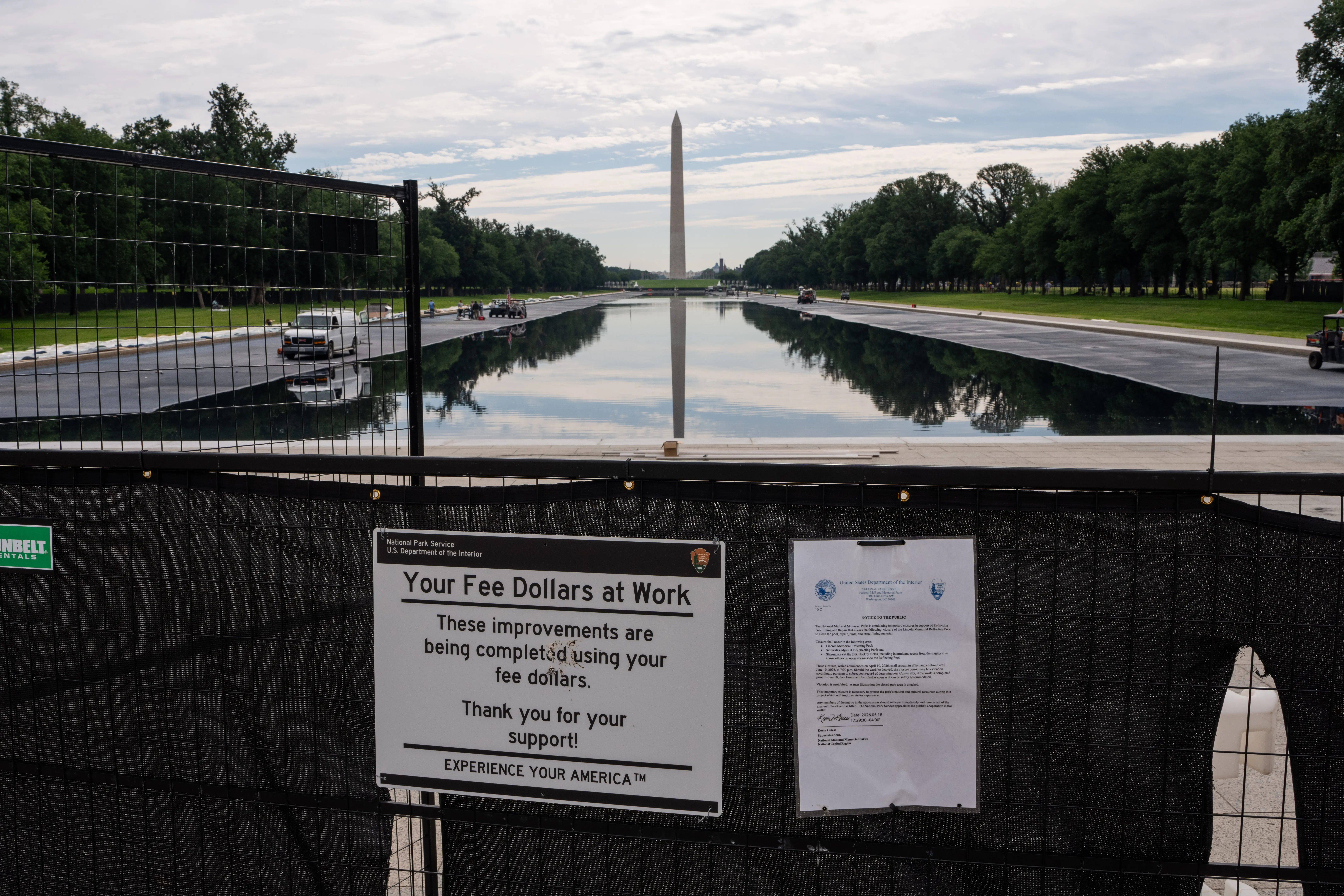 The Lincoln Memorial Reflecting Pool.