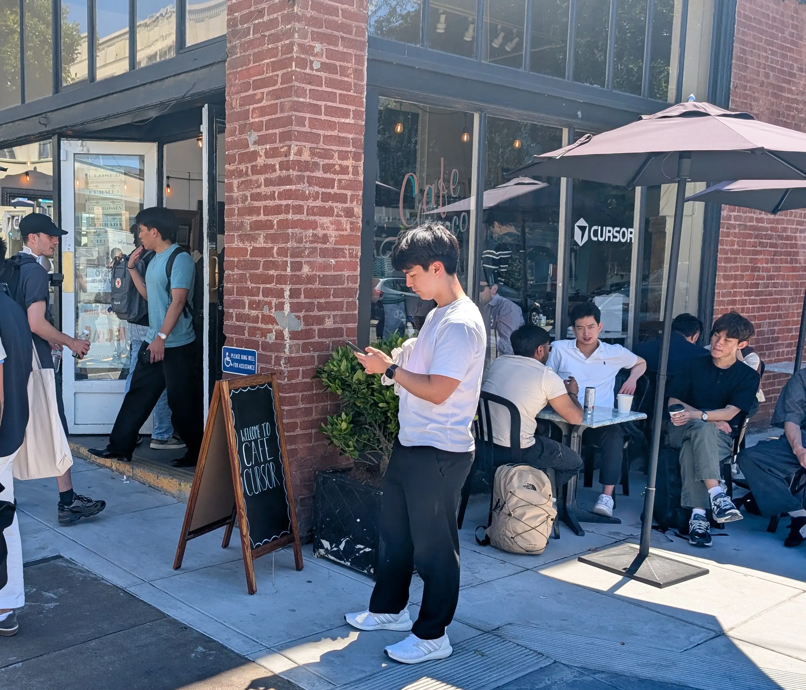 Techies hanging out at Cafe Cursor in San Francisco.