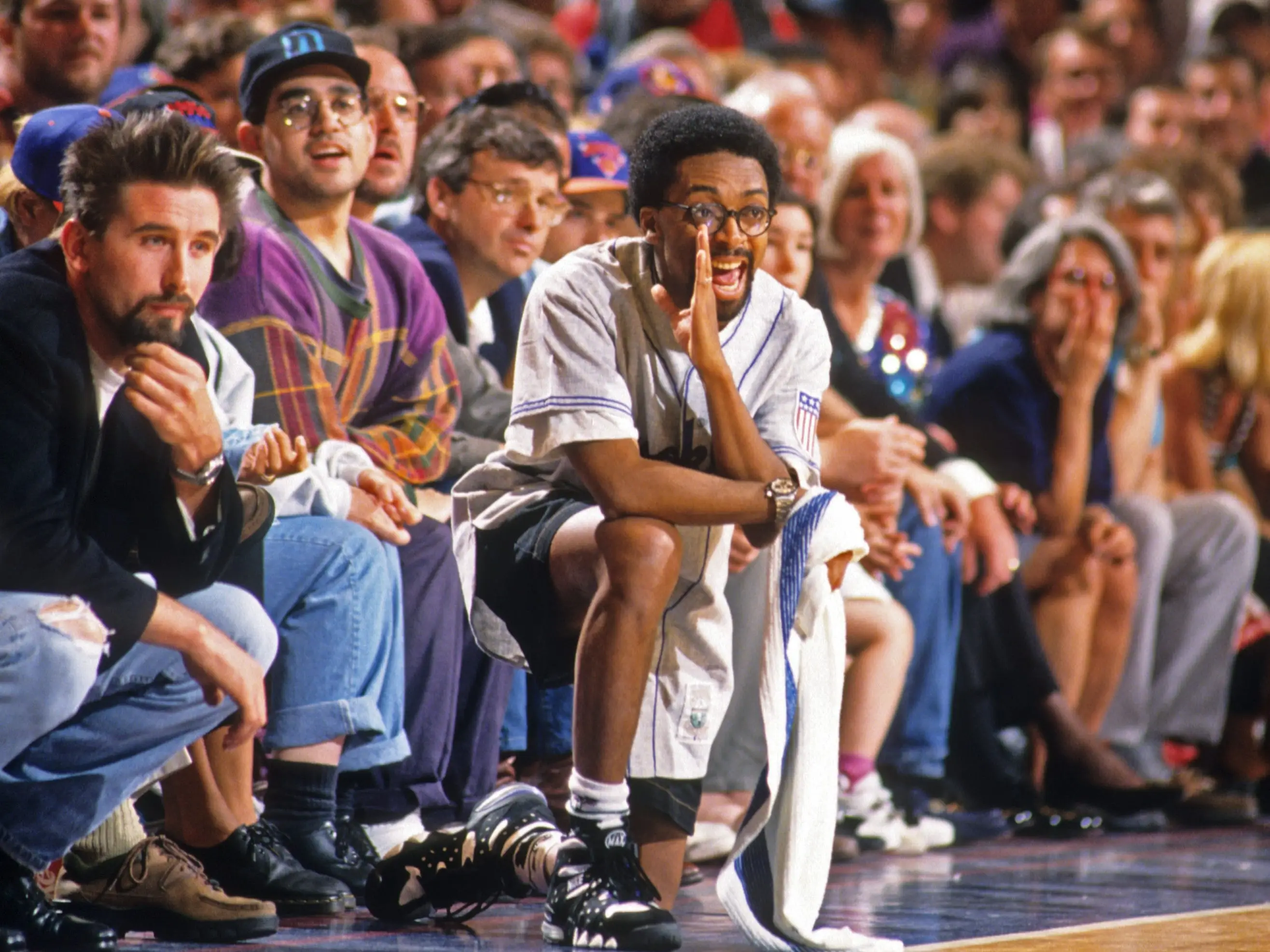 New York Knicks fan Spike Lee was seated courtside at 1994 NBA Eastern Conference Semifinals.