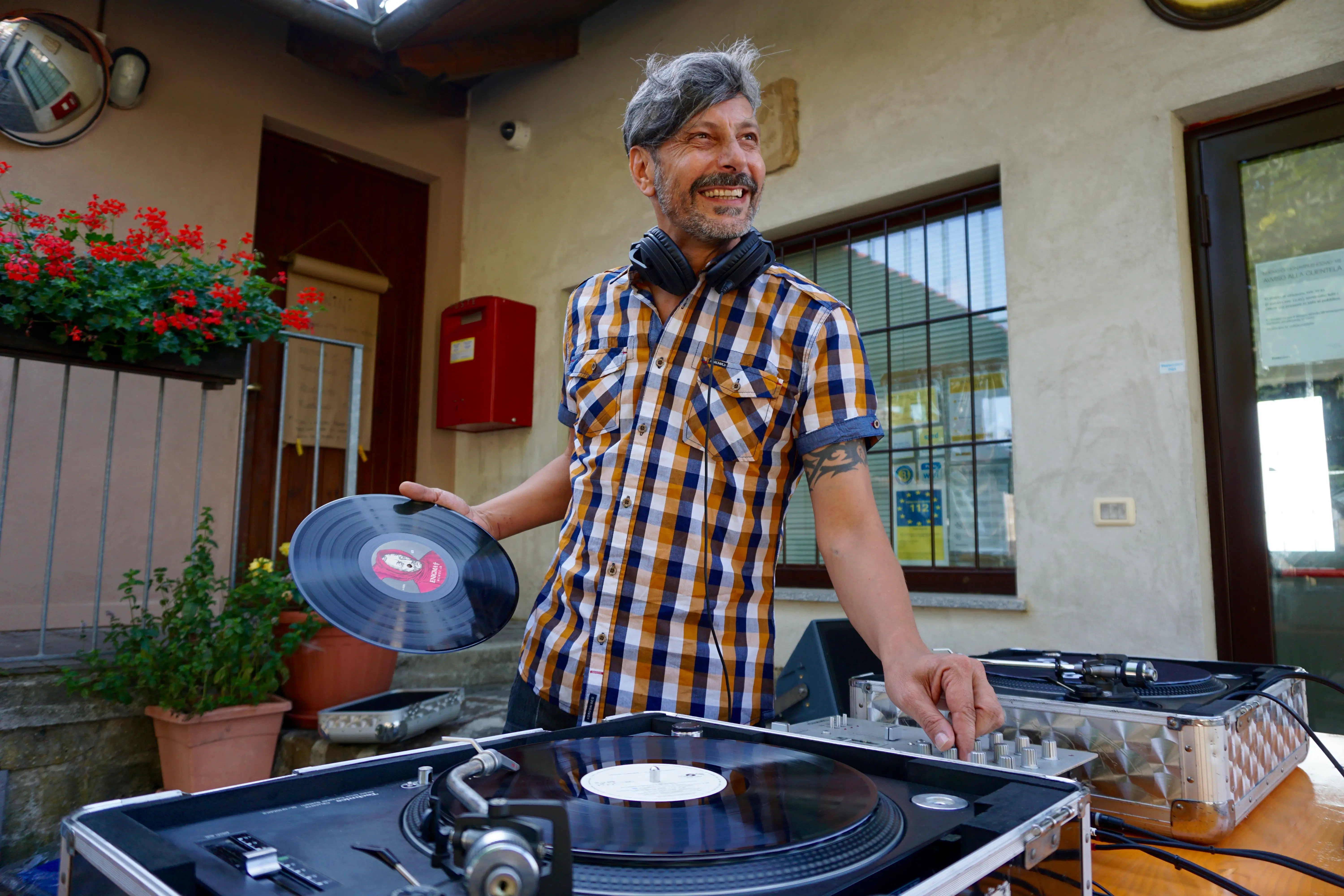 The author's partner enjoys DJing.