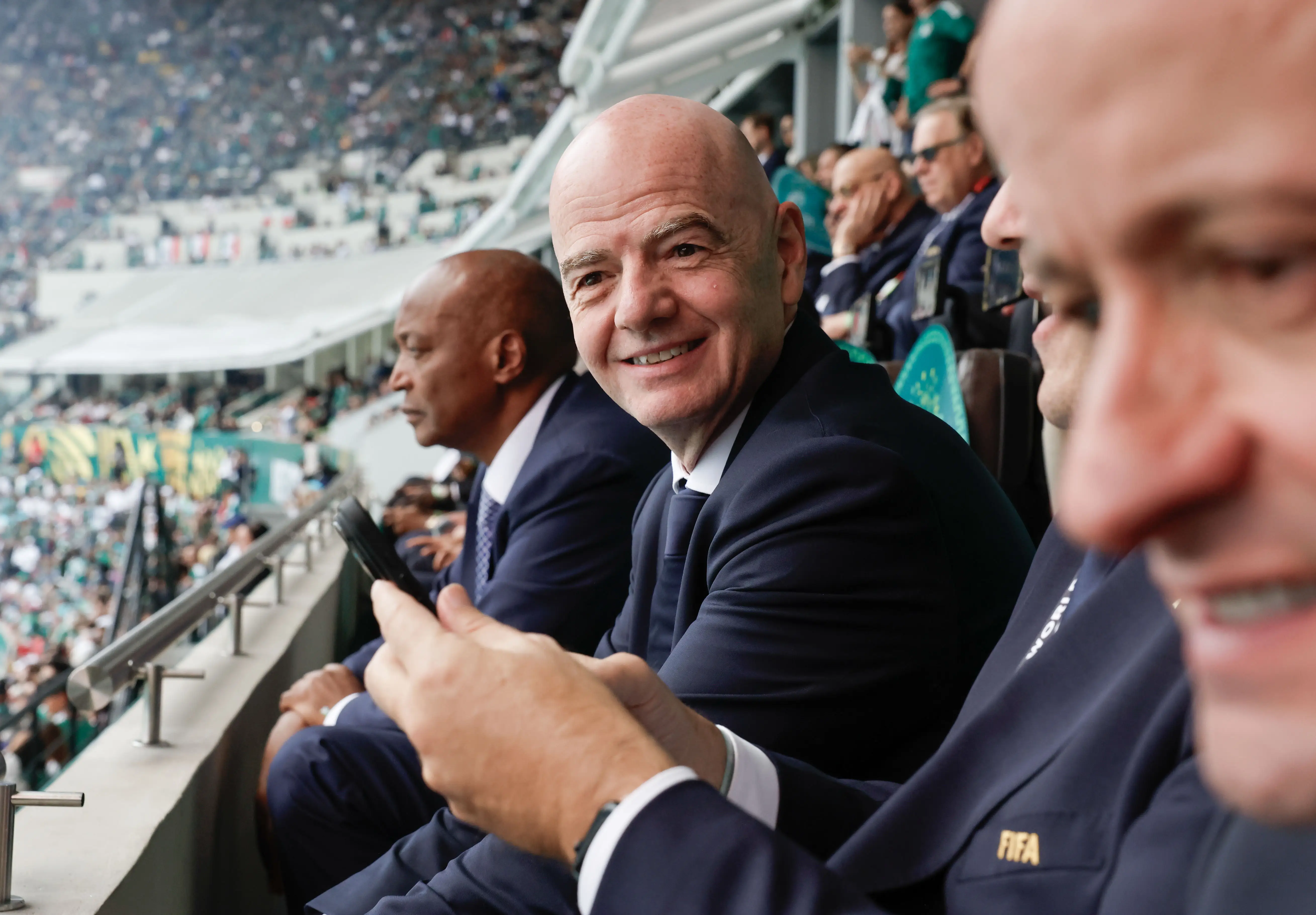 FIFA President Gianni Infantino at a World Cup game.