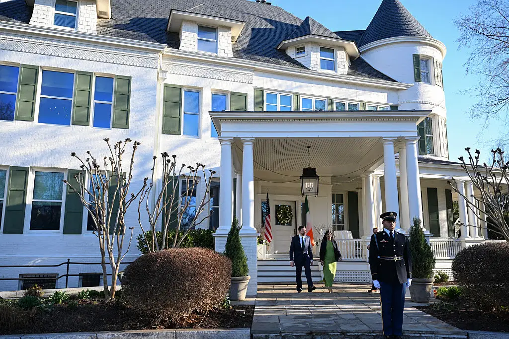 JD Vance and Usha Vance at the vice president's residence.