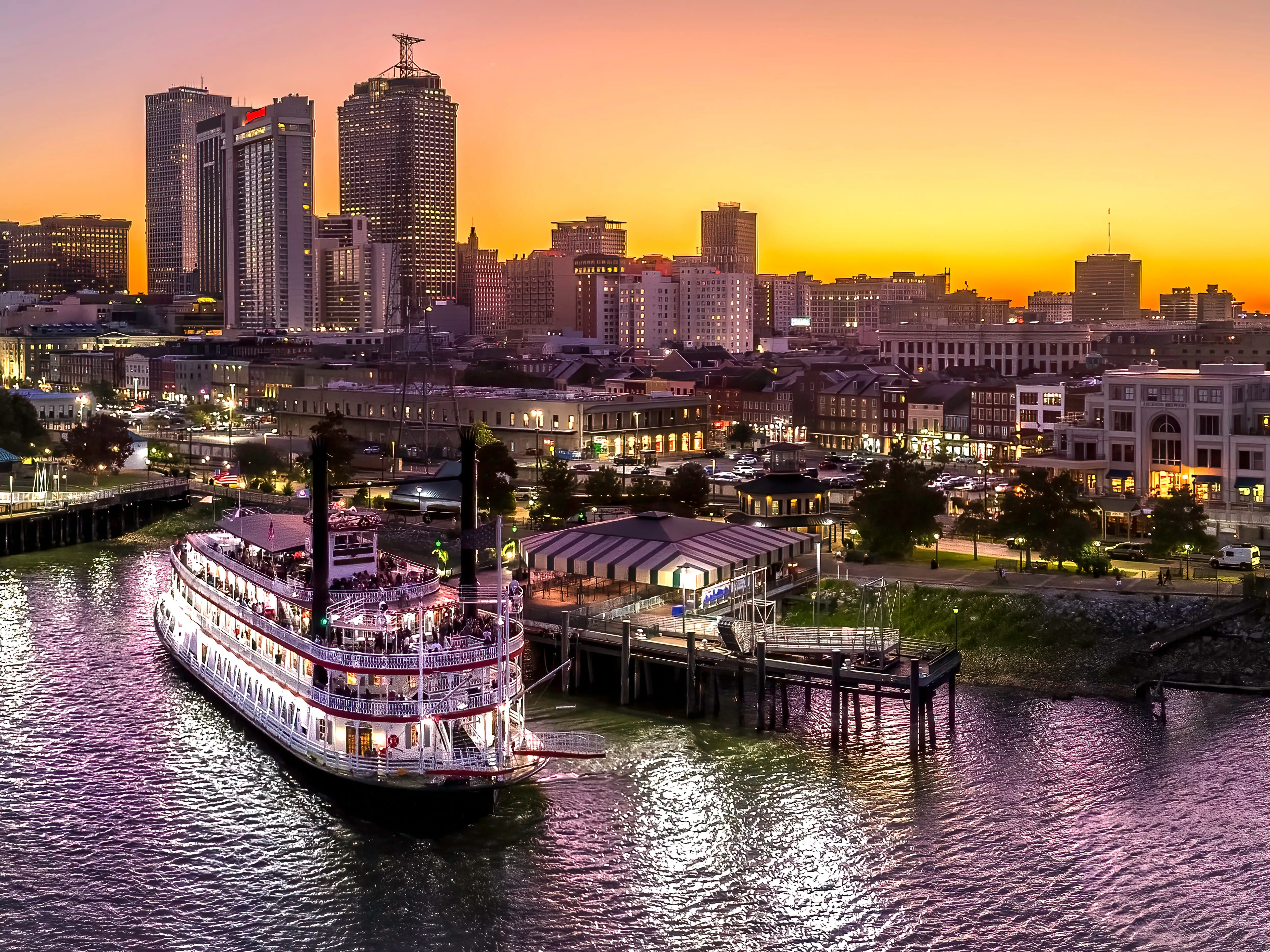 City of New Orleans at sunset