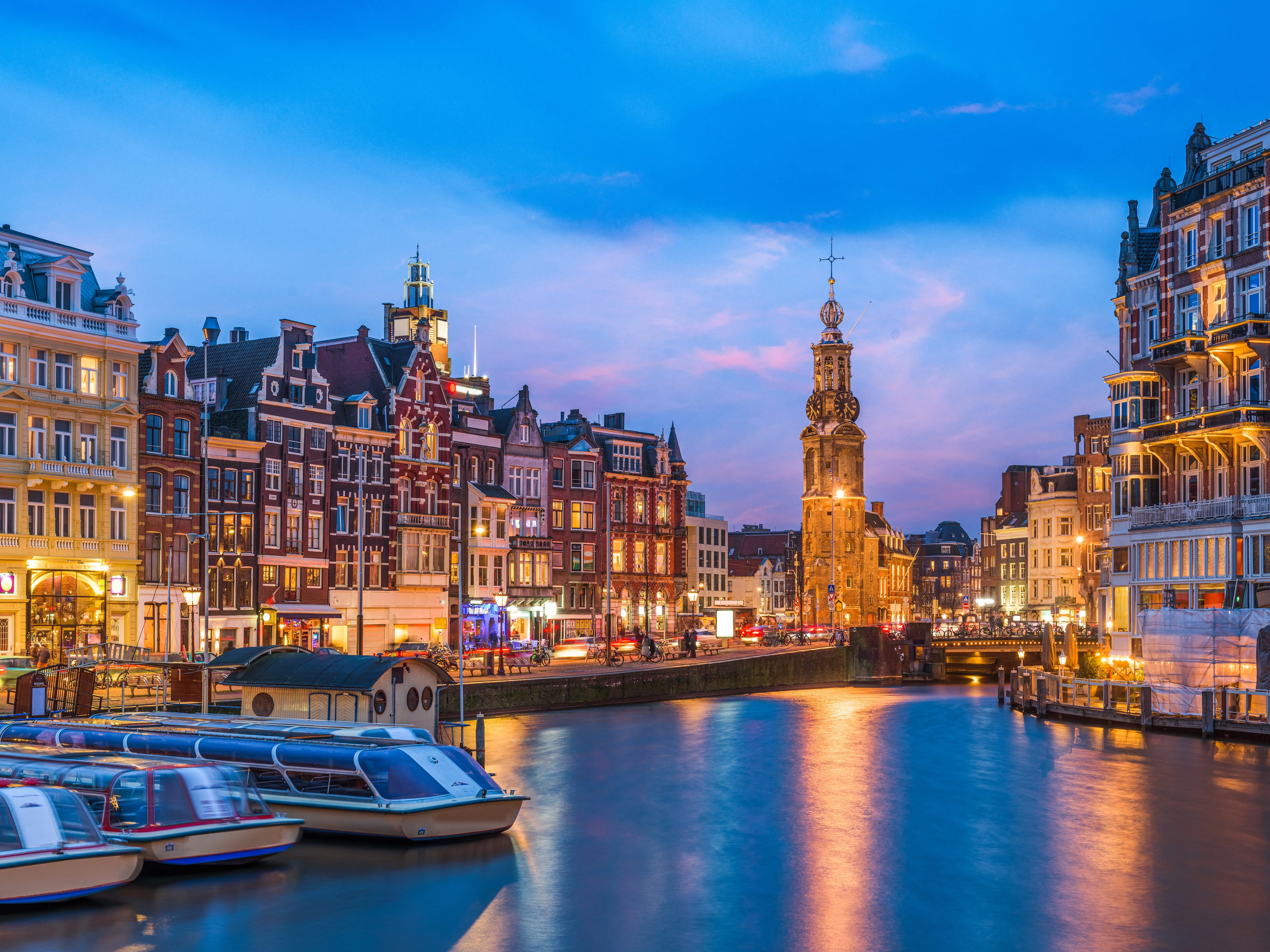 Buildings in Amsterdam, Netherlands.