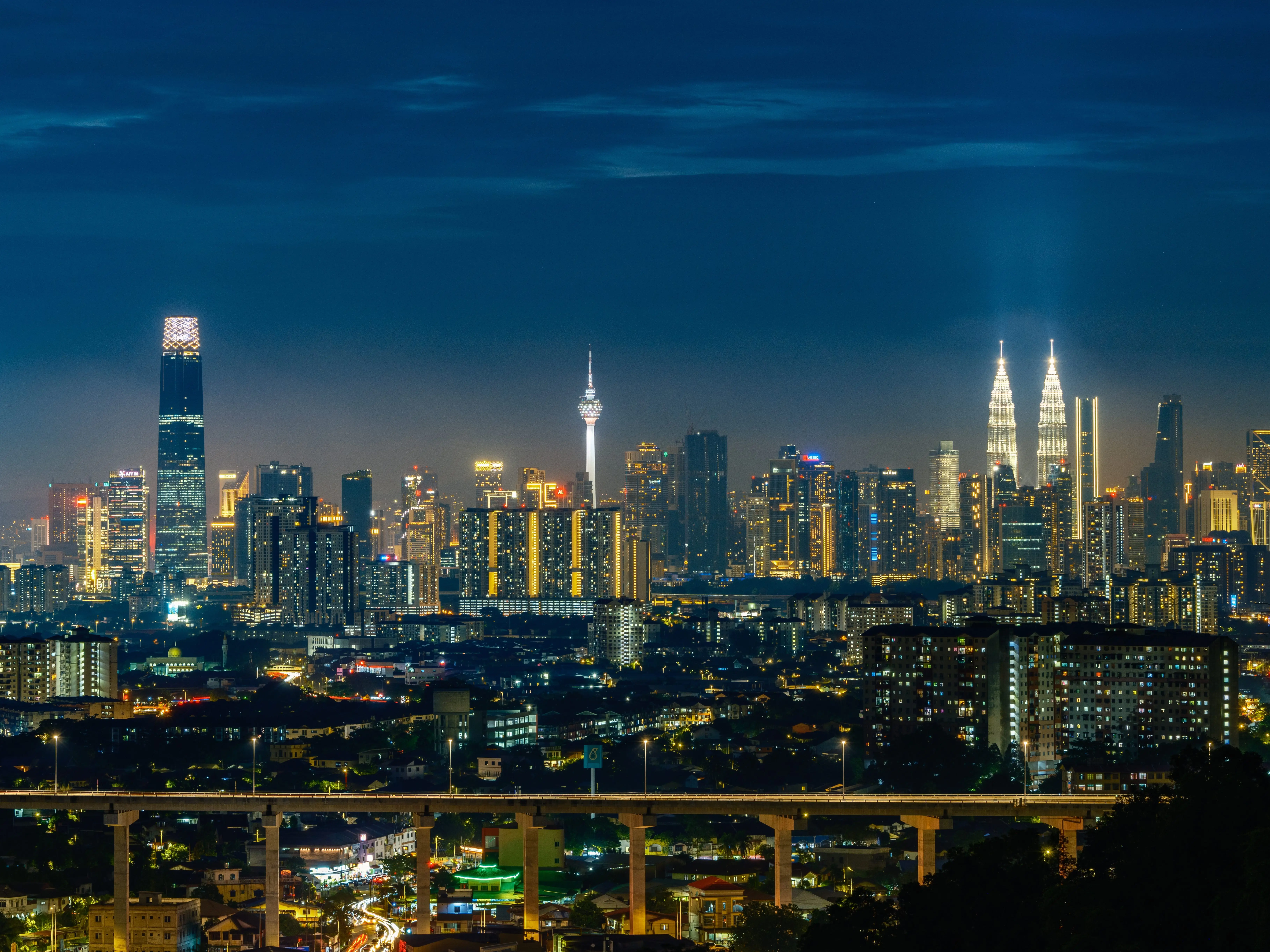 Skyline in Kuala Lumpur, Malaysia.