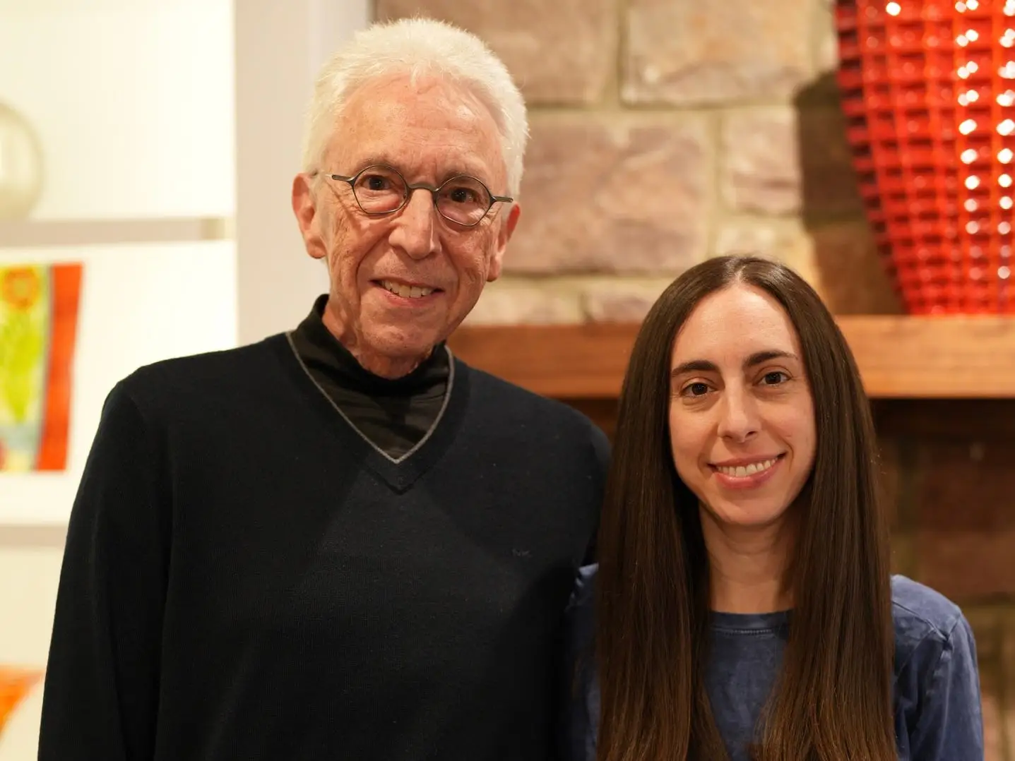 The author and her father.