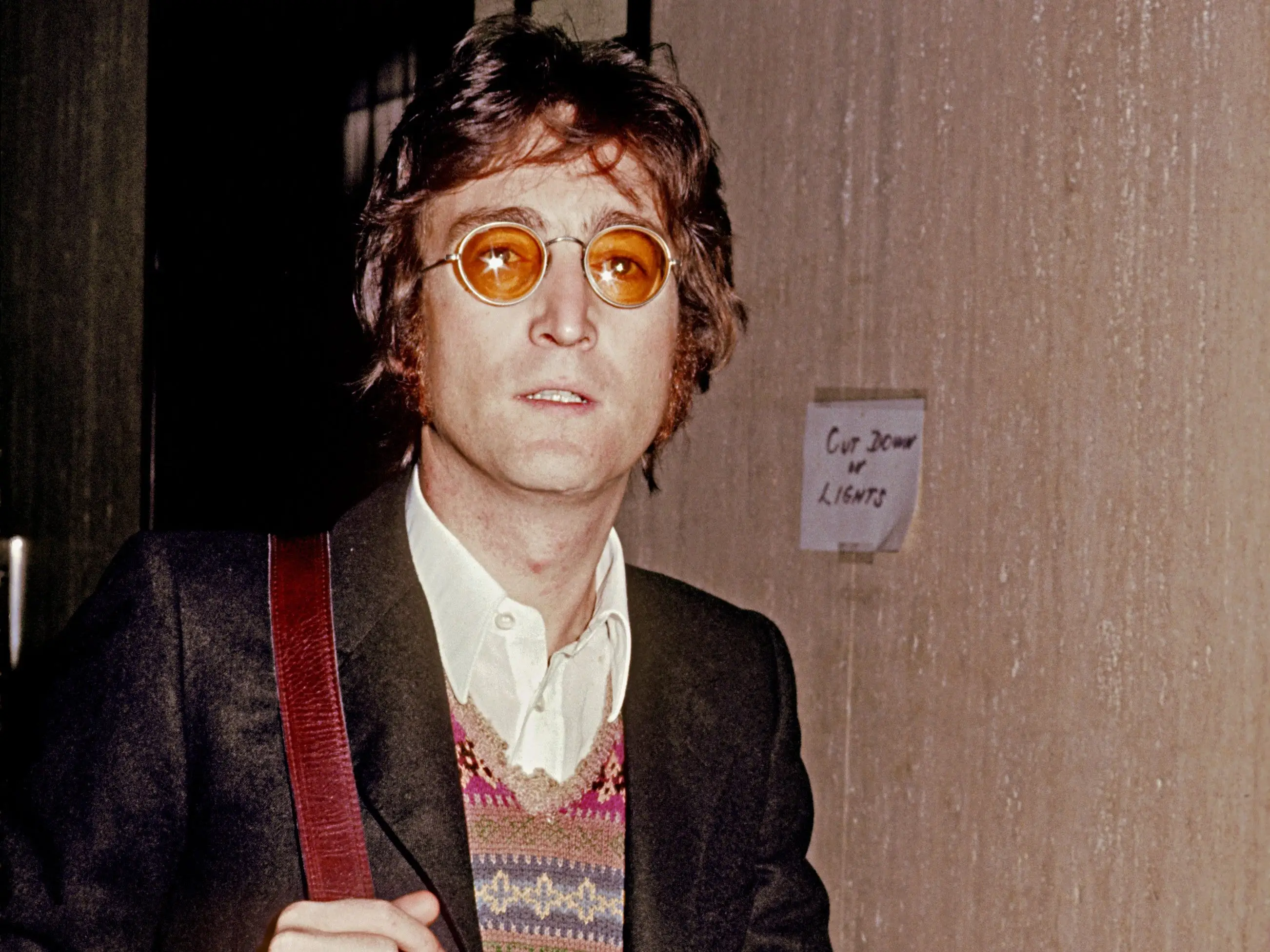 Former Beatle John Lennon poses for a photo circa 1973 in New York City, New York.