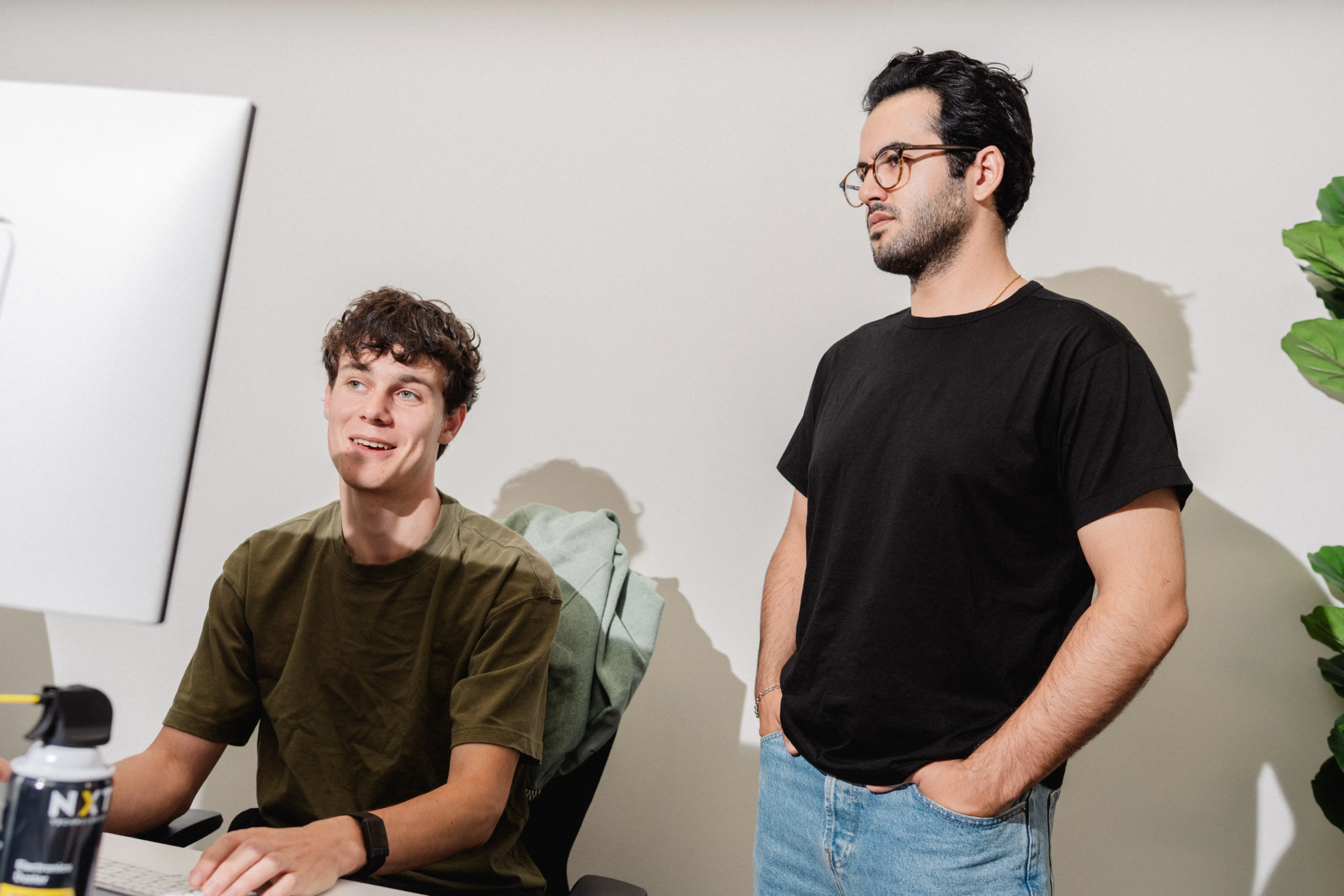 MindFort CEO Brandon Veiseh and his employee, Daniel Rabinovich, are pictured.