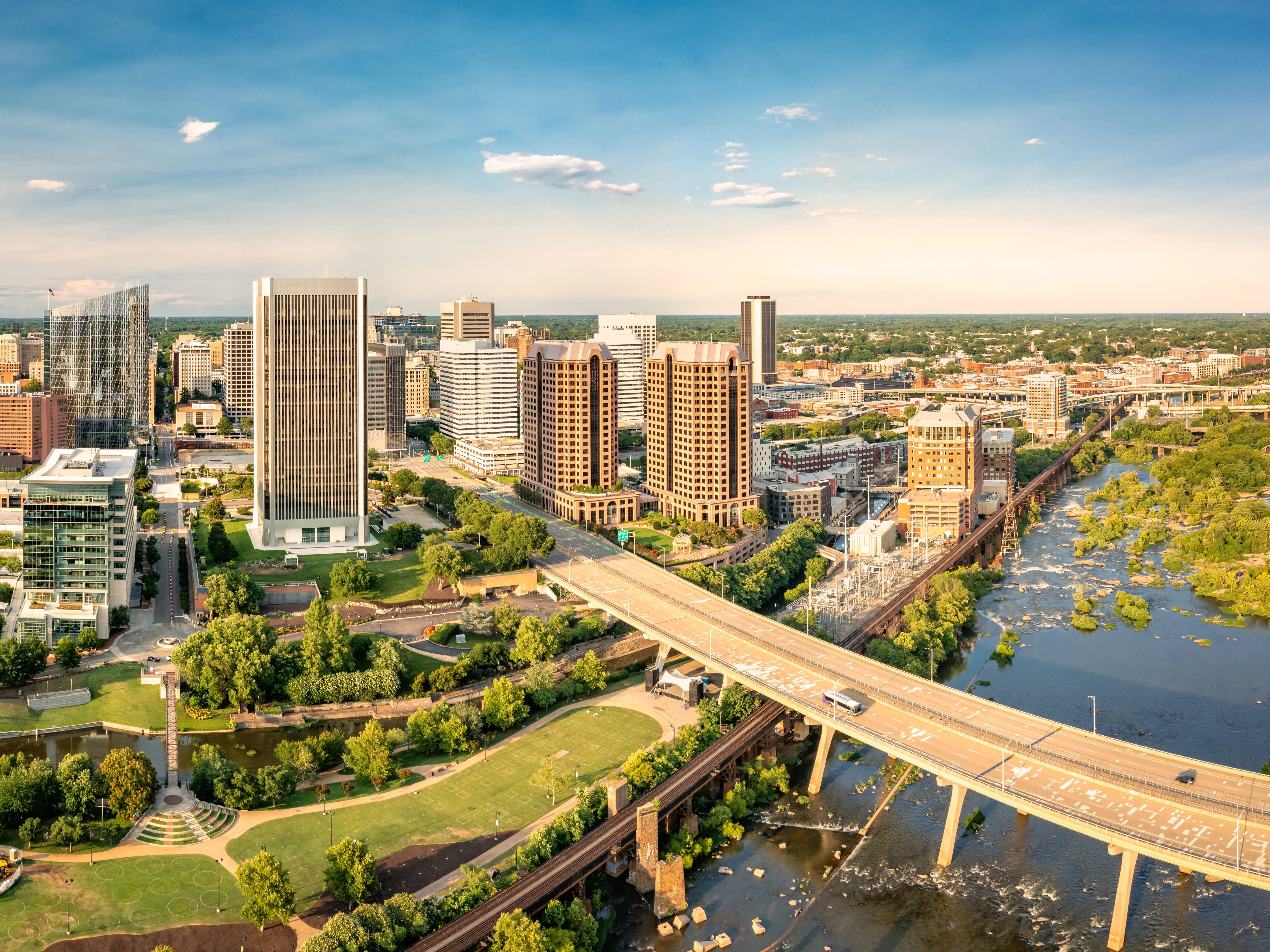 Aerial view of Richmond Virginia