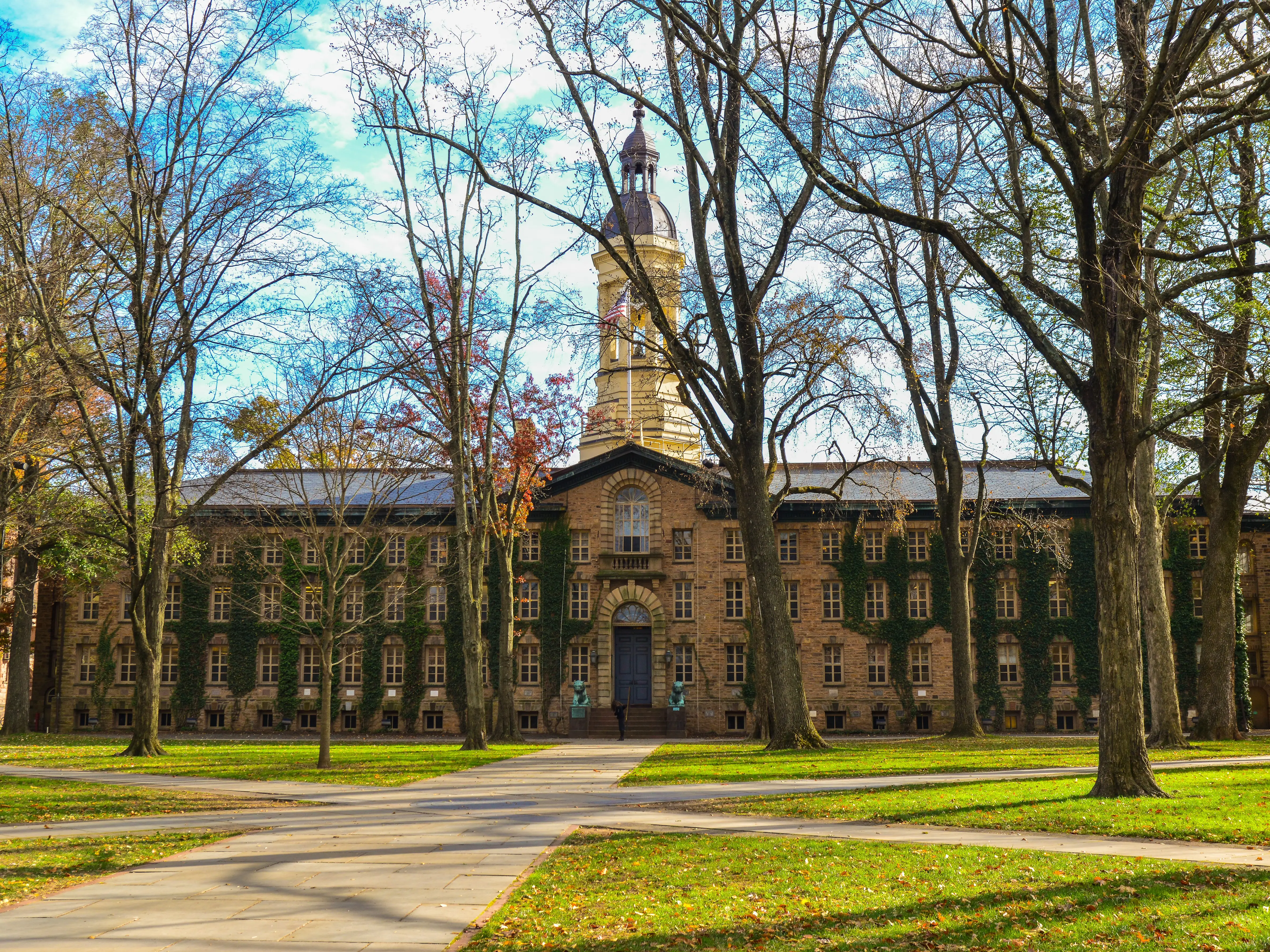 Princeton, NJ USA - November 12, 2019: Nassau Hall - Princeton University. NJ, USA