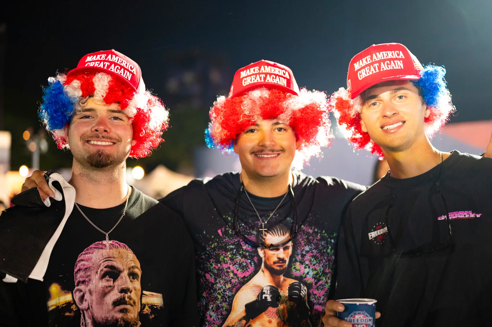 People at the UFC fight