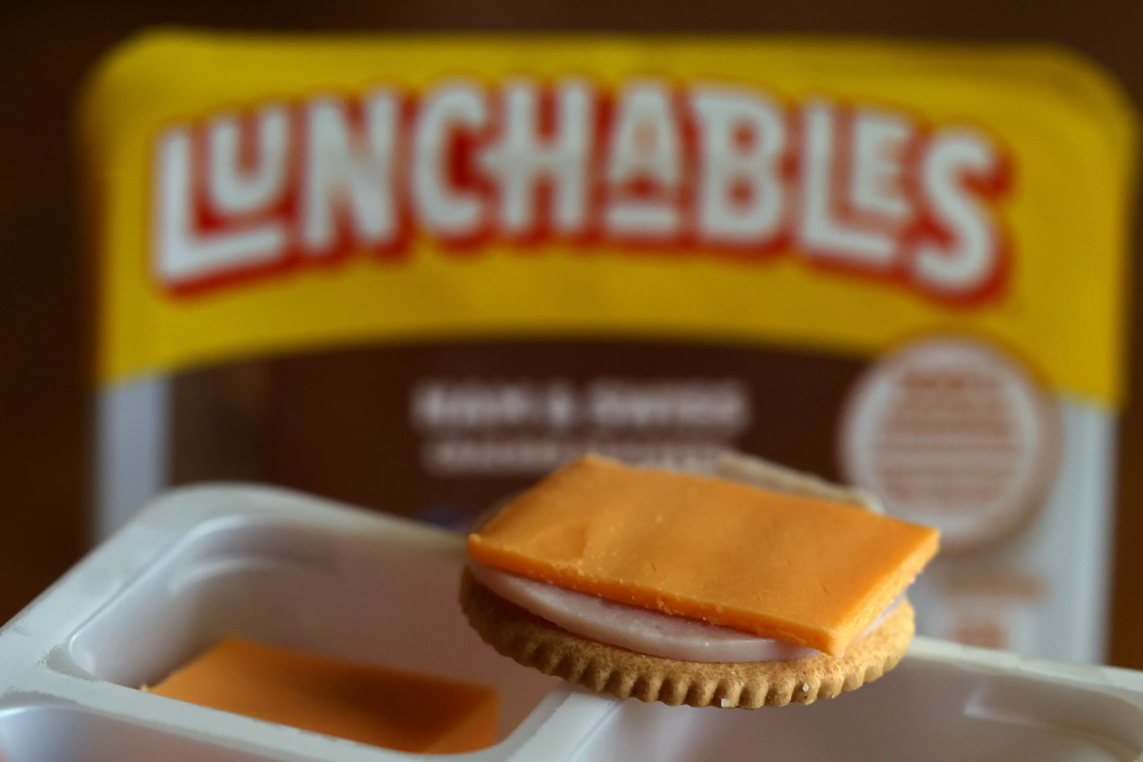 A Lunchables snack is seen on a package.
