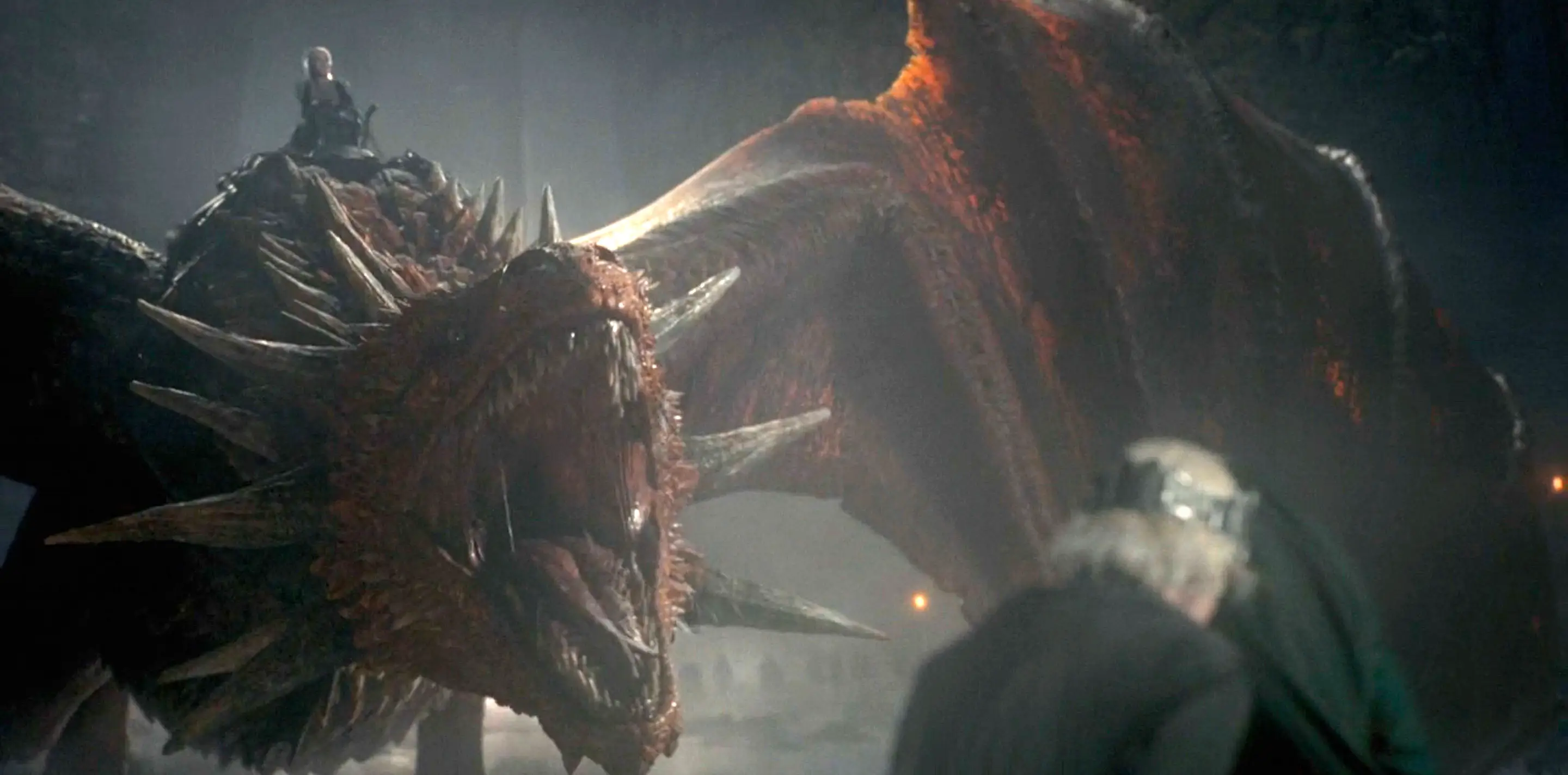 Rhaenys rides Meleys in