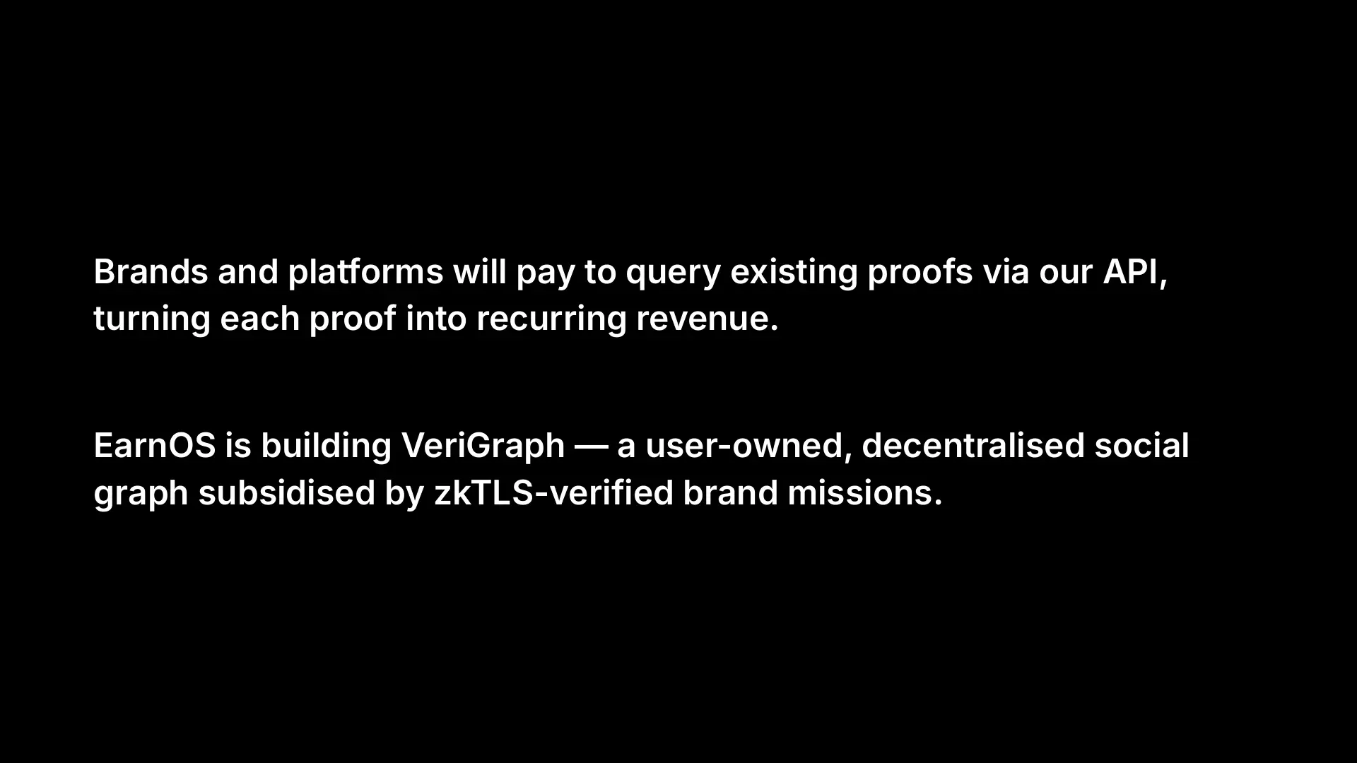 EarnOS pitch deck