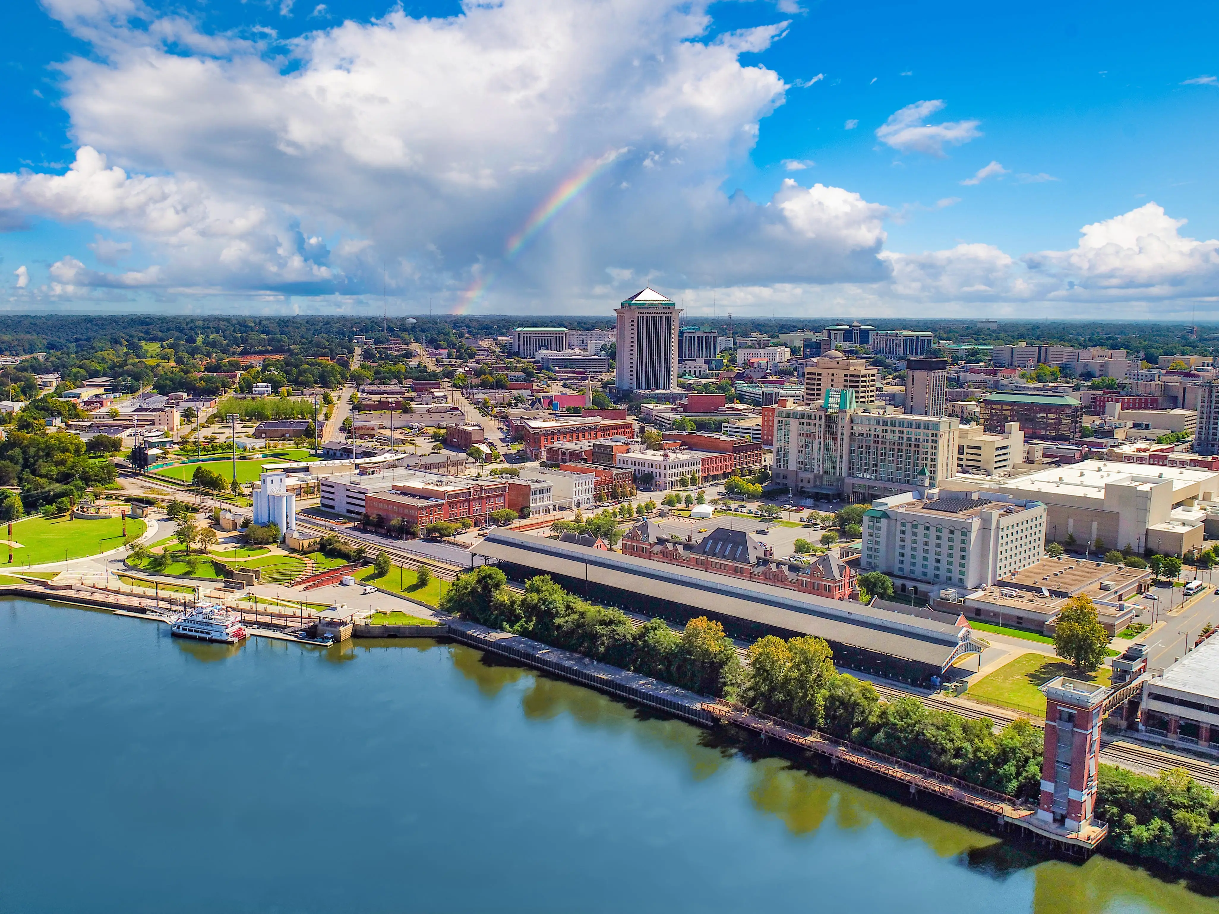 Montgomery Alabama Downtown Drone Skyline Aerial