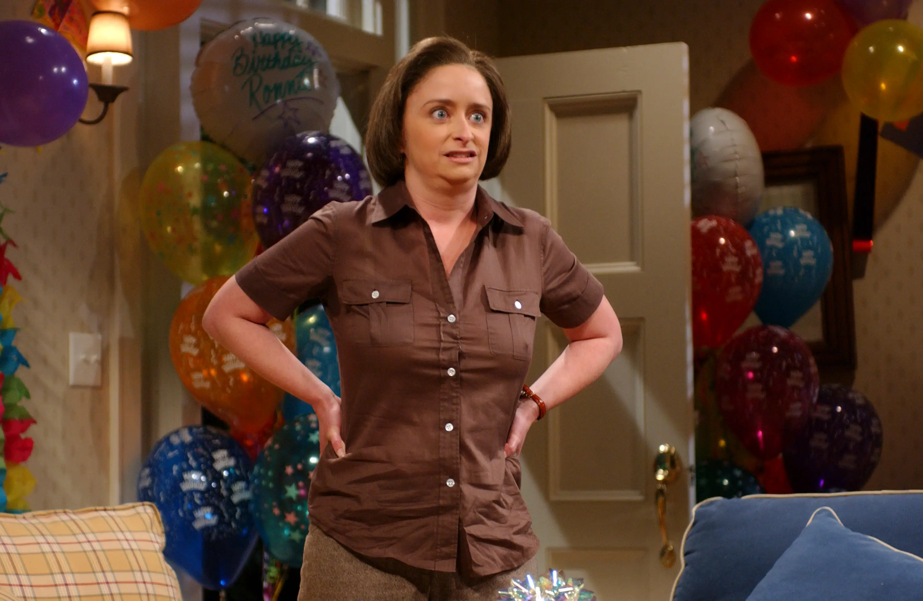 Comedian Rachel Dratch on the set of 