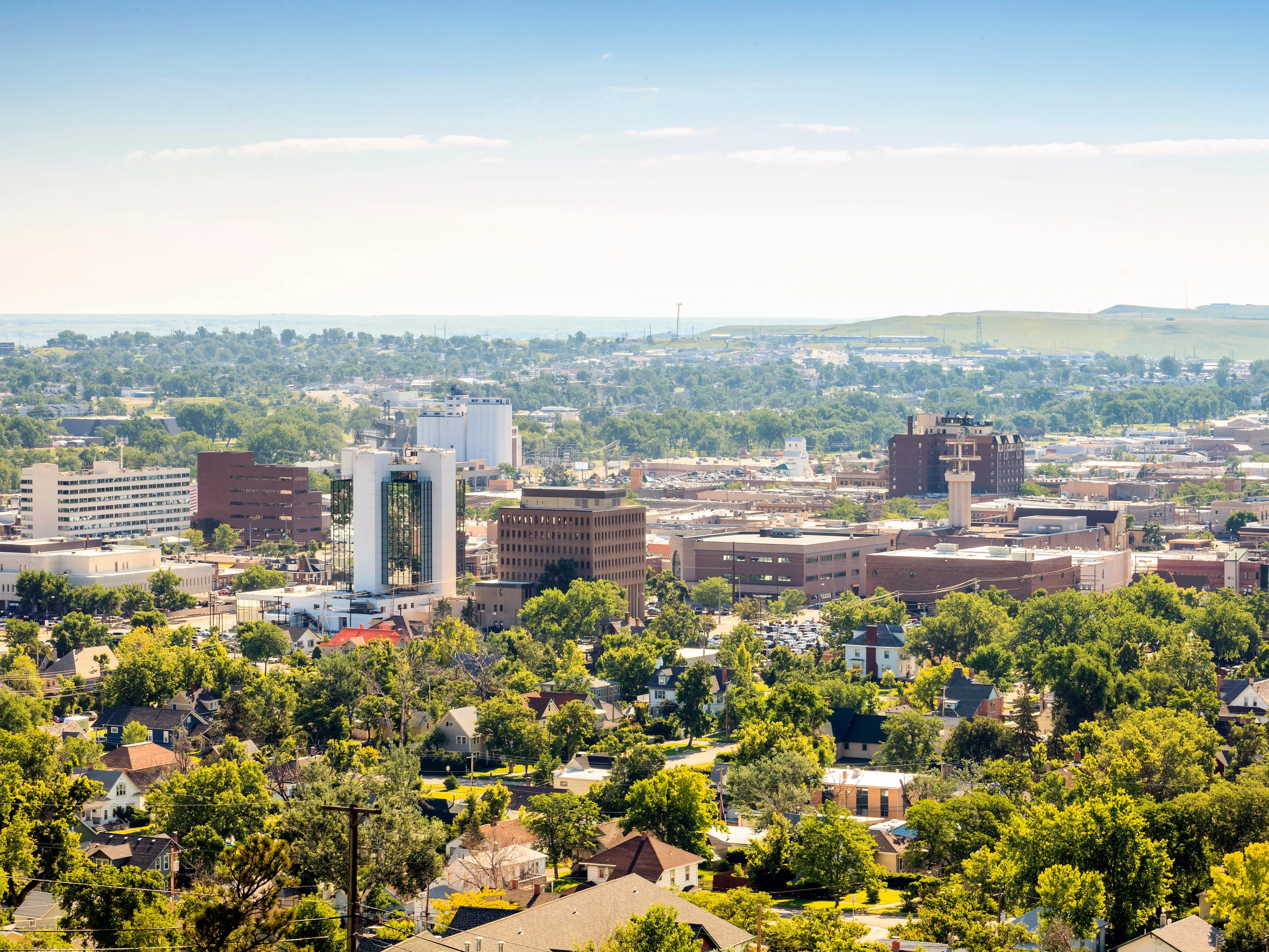 Panorama of Rapid City, South Dakota, USA
