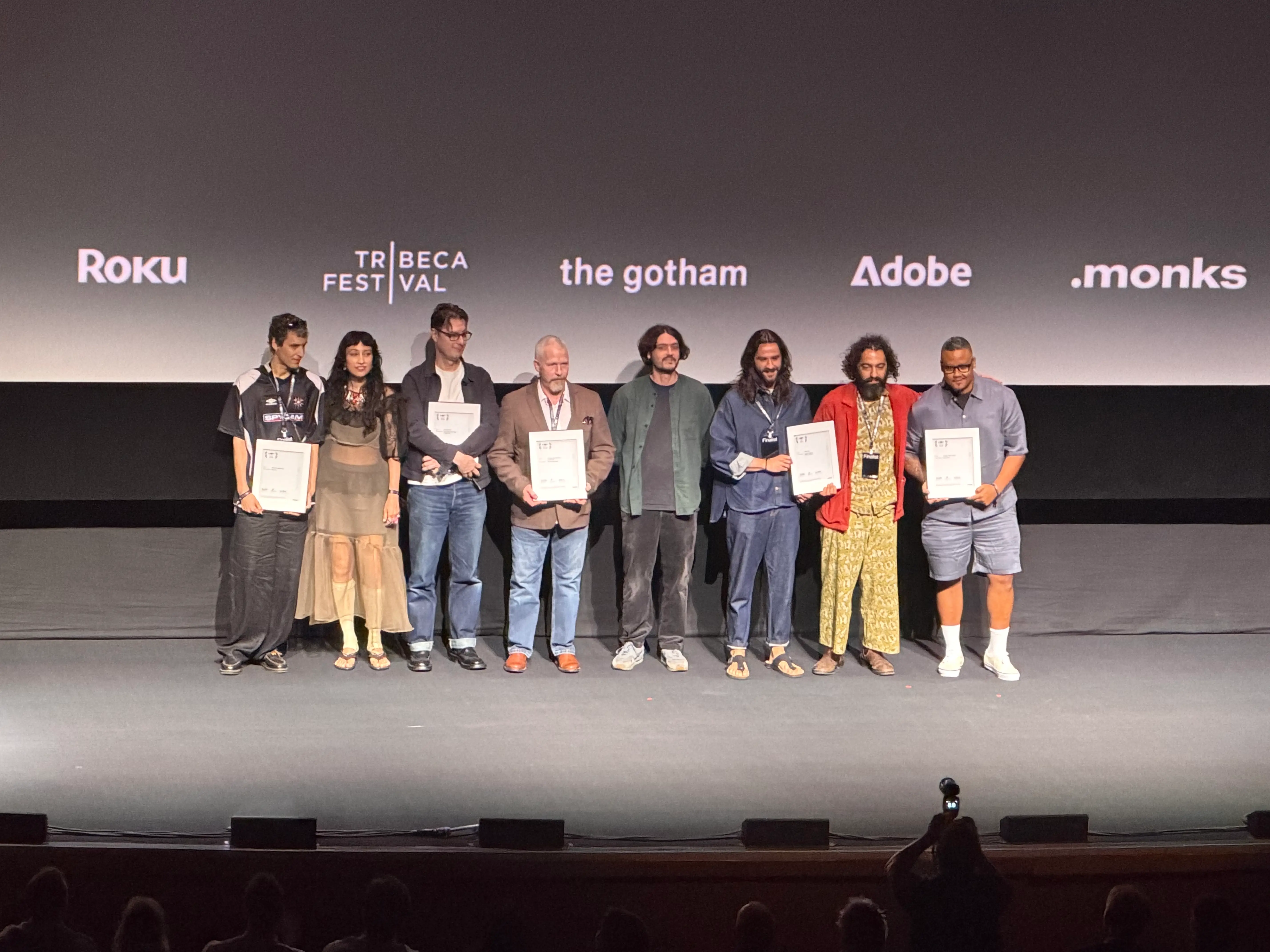 The filmmakers at Runway's AI festival are pictured.
