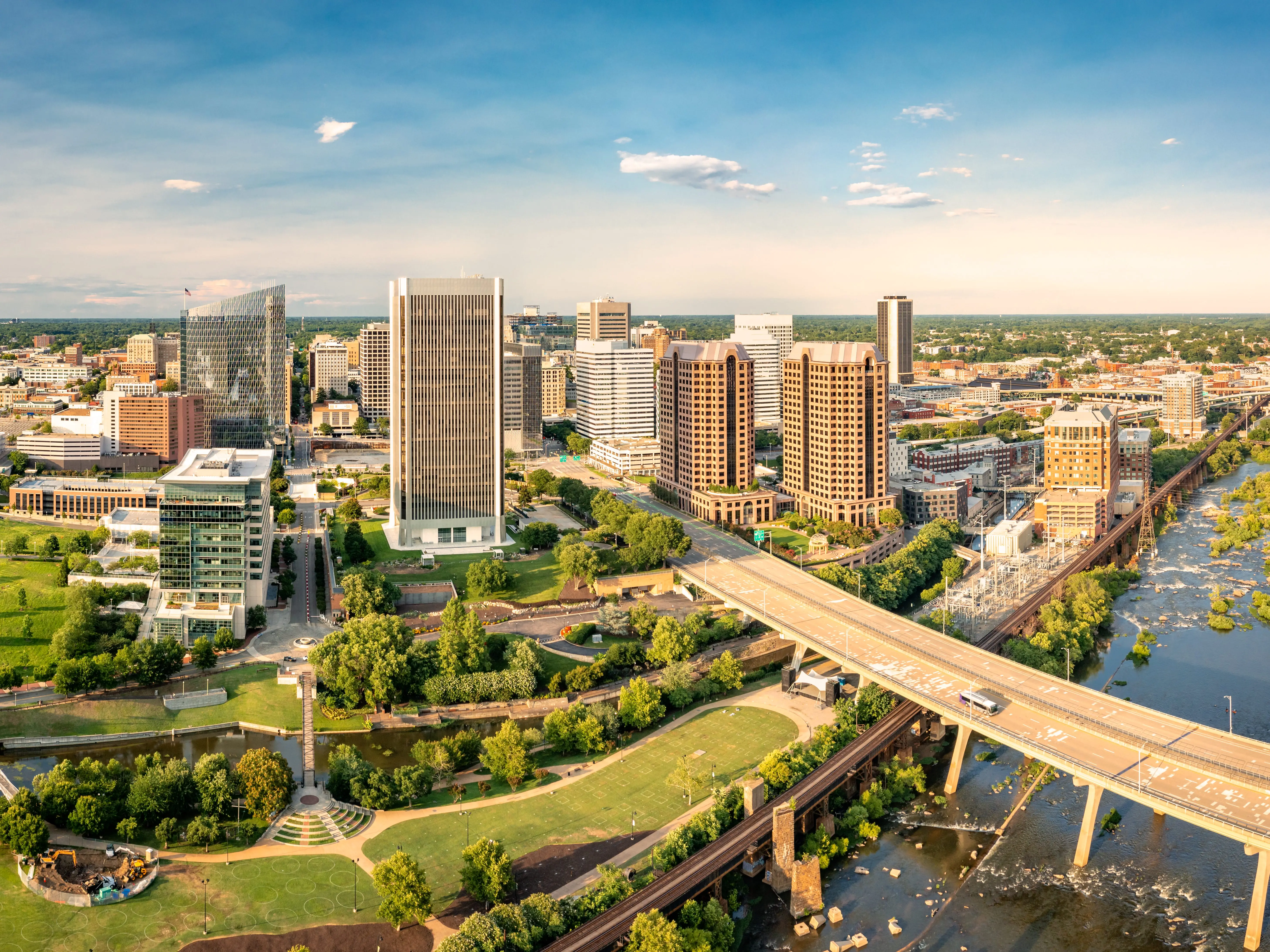 Aerial view of Richmond Virginia