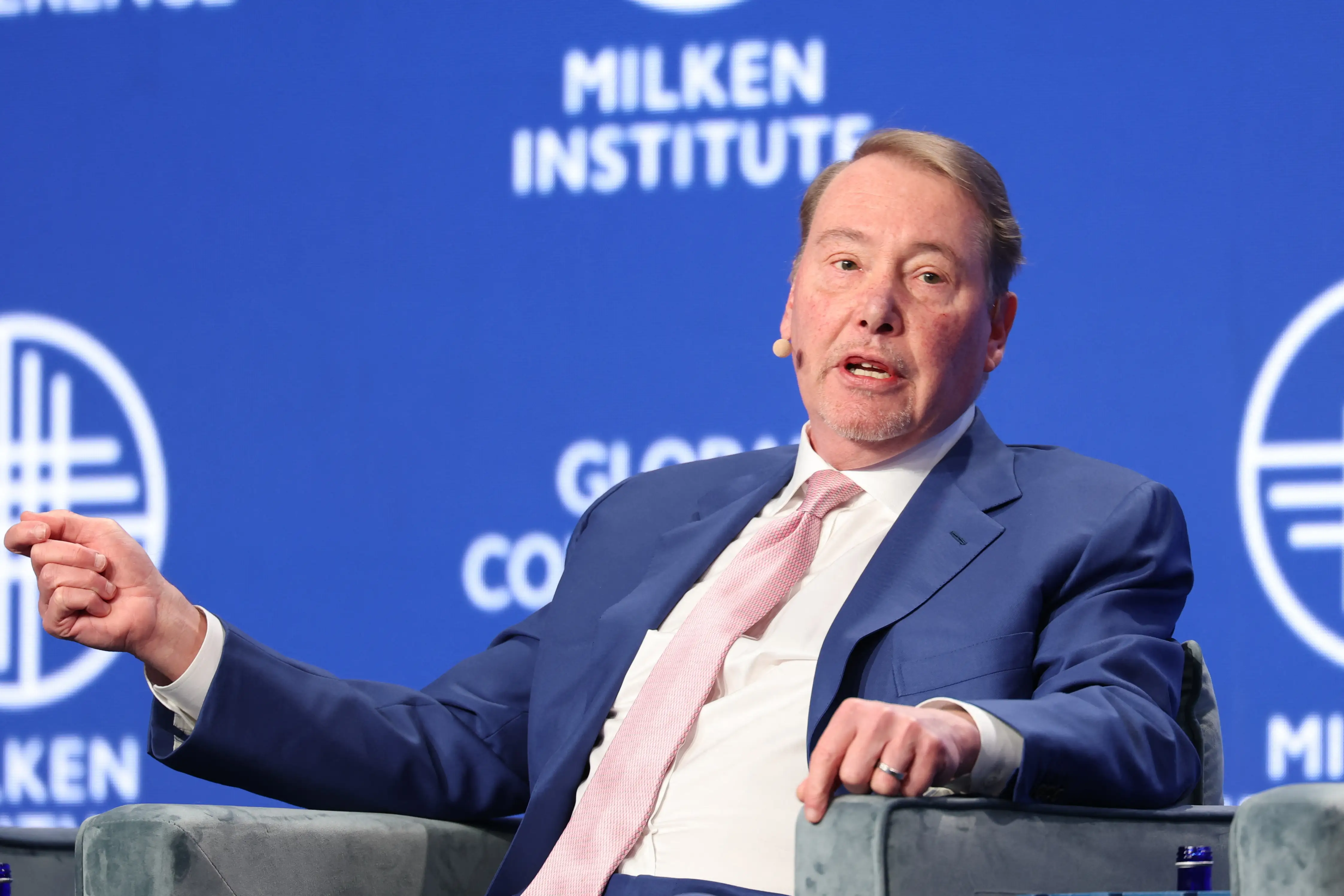 DoubleLine CEO Jeffrey Gundlach speaks during the 29th annual Milken Institute Global Conference at the Beverly Hilton in Beverly Hills, California on May 6, 2026. (Photo by Patrick T. Fallon / AFP via Getty Images)