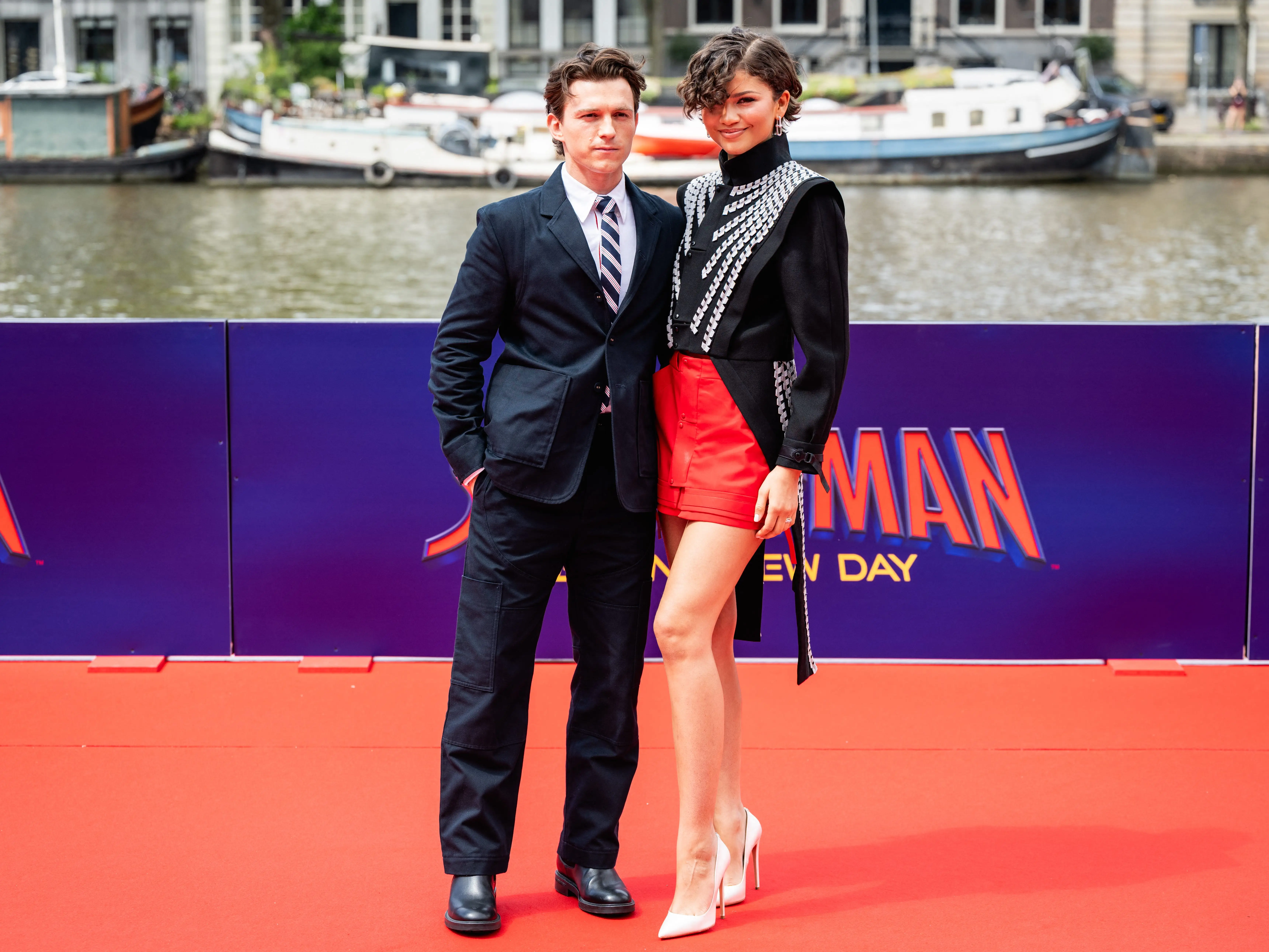 Tom Holland and Zendaya attend a photocall for