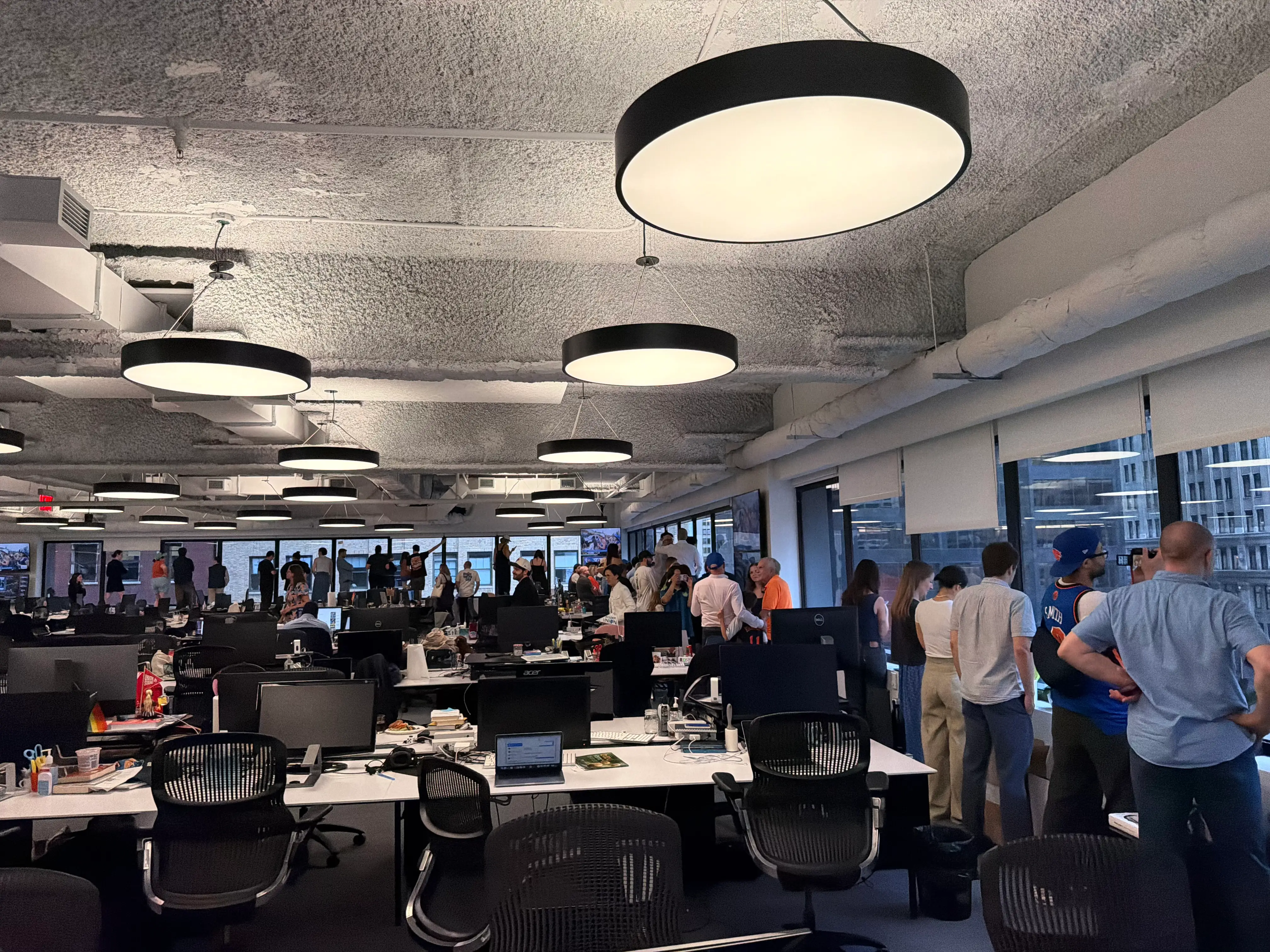 Business Insider staff watched the parade from the office.
