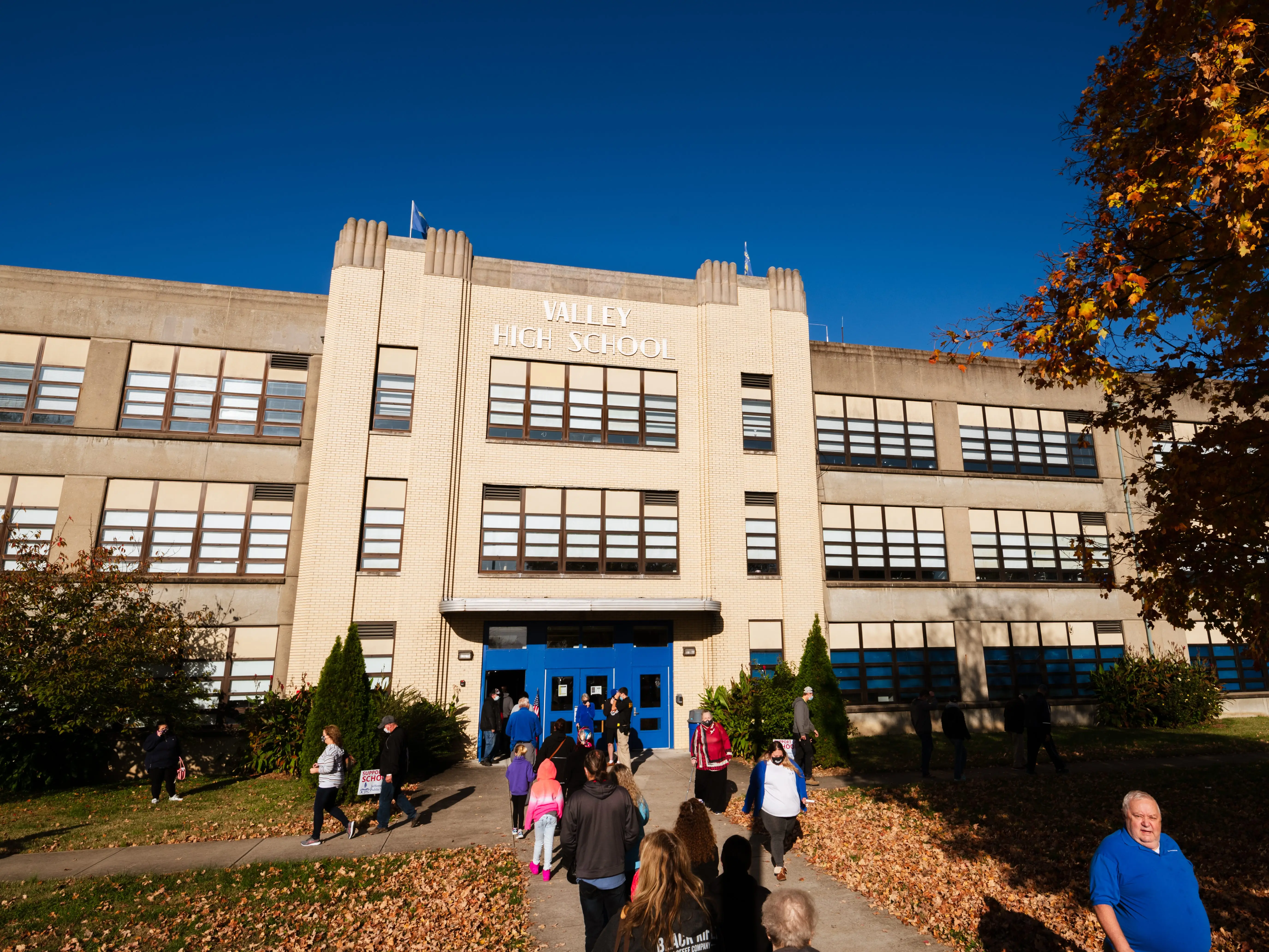 Front of Valley High School in Louisville, Kentucky.