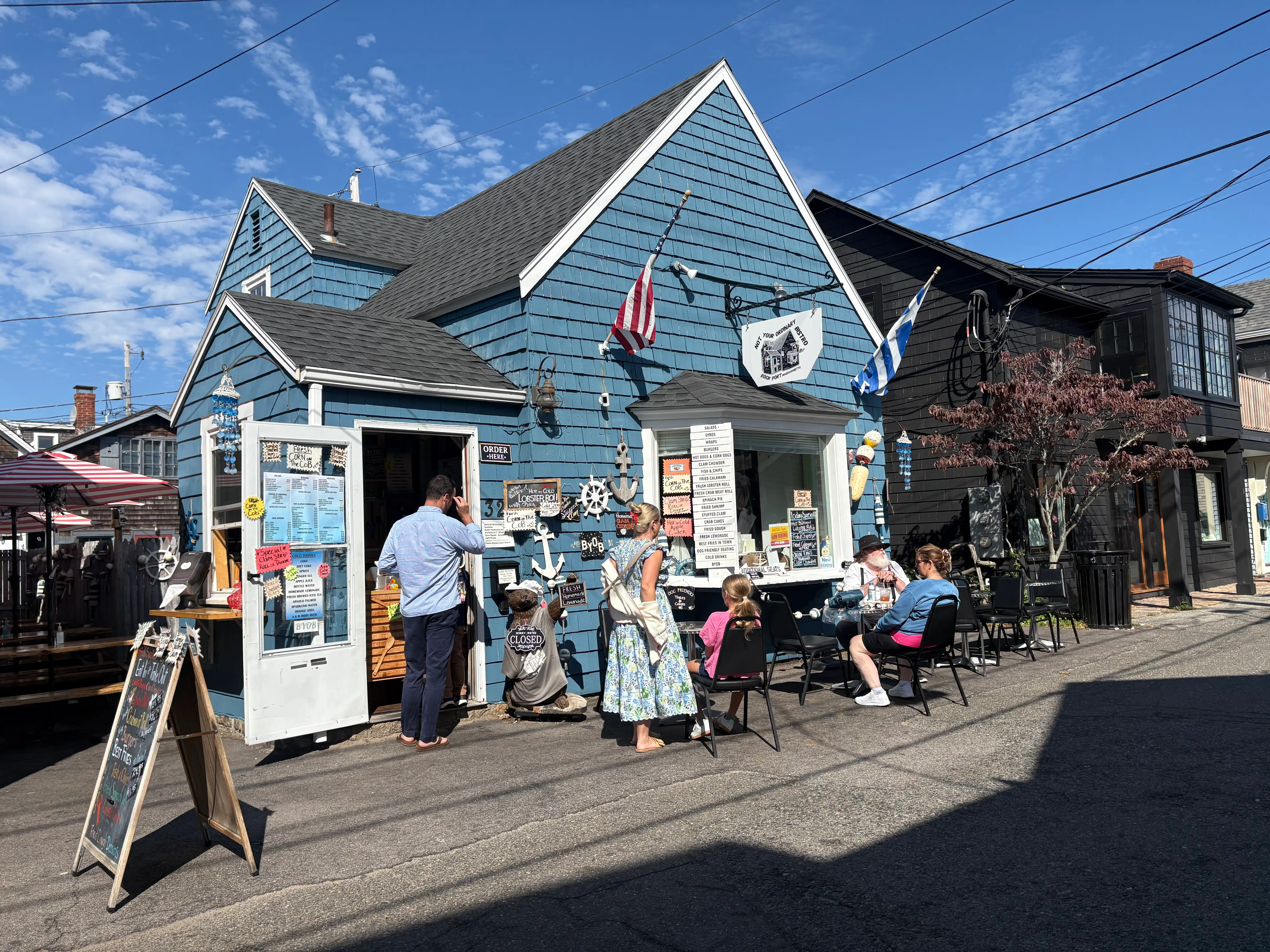 View of people at shop in Rockport, Massachusetts