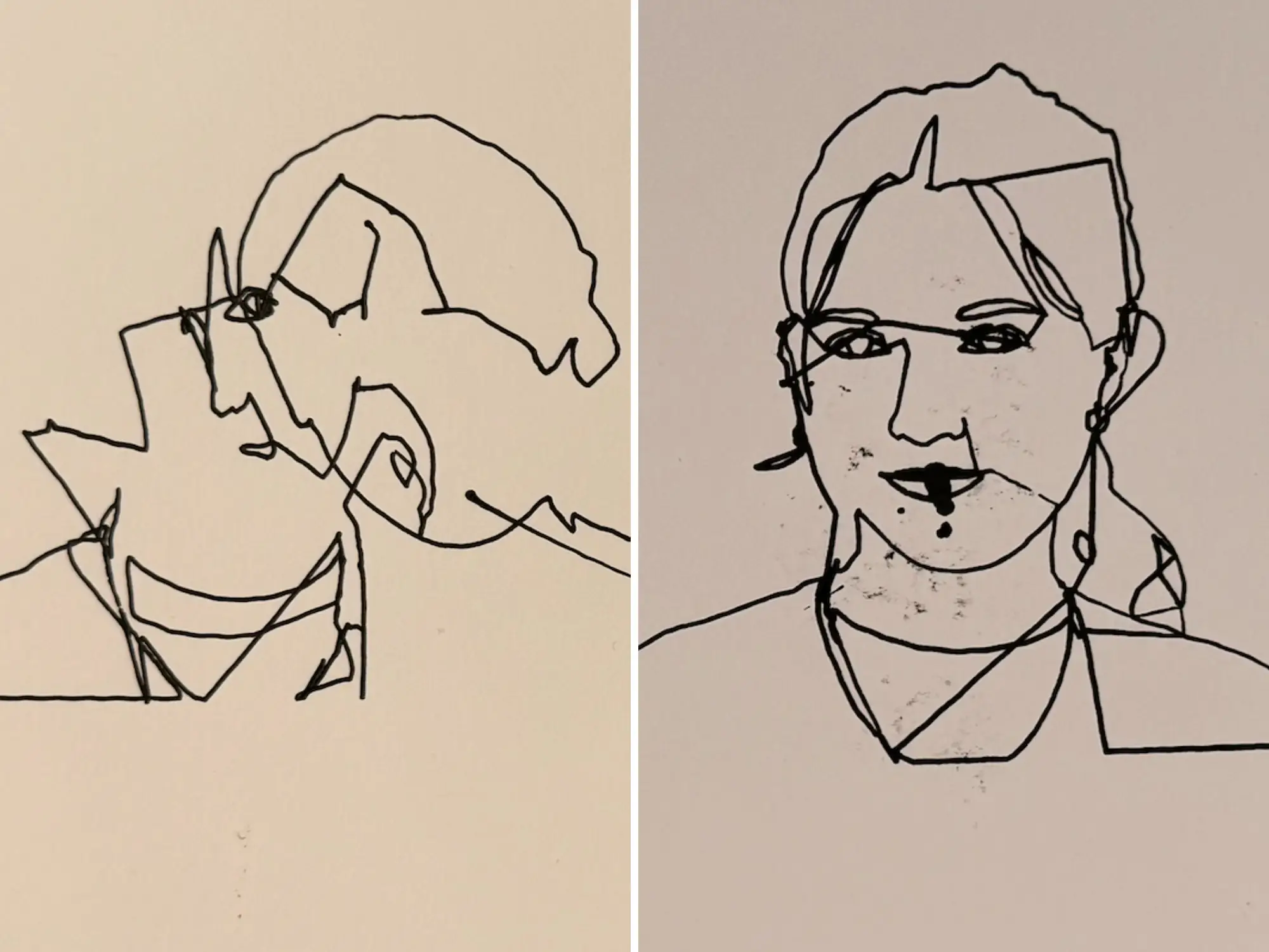 blind self portrait AI
