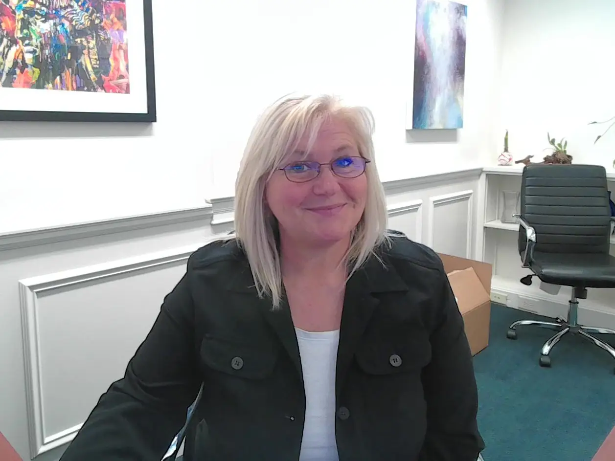Michelle Keller in an office