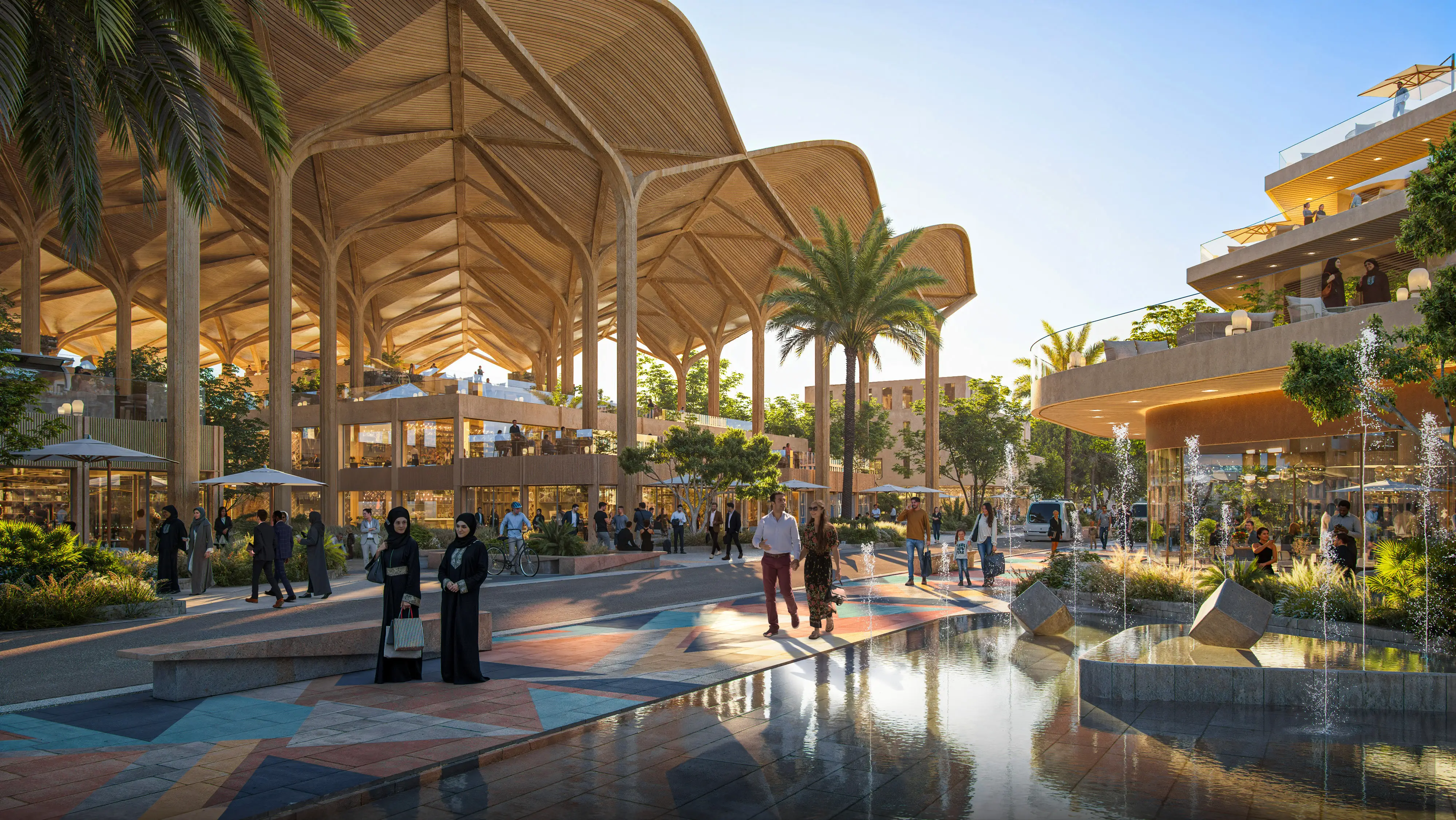 A digital rendering of the Baghdad Sustainable Forests project