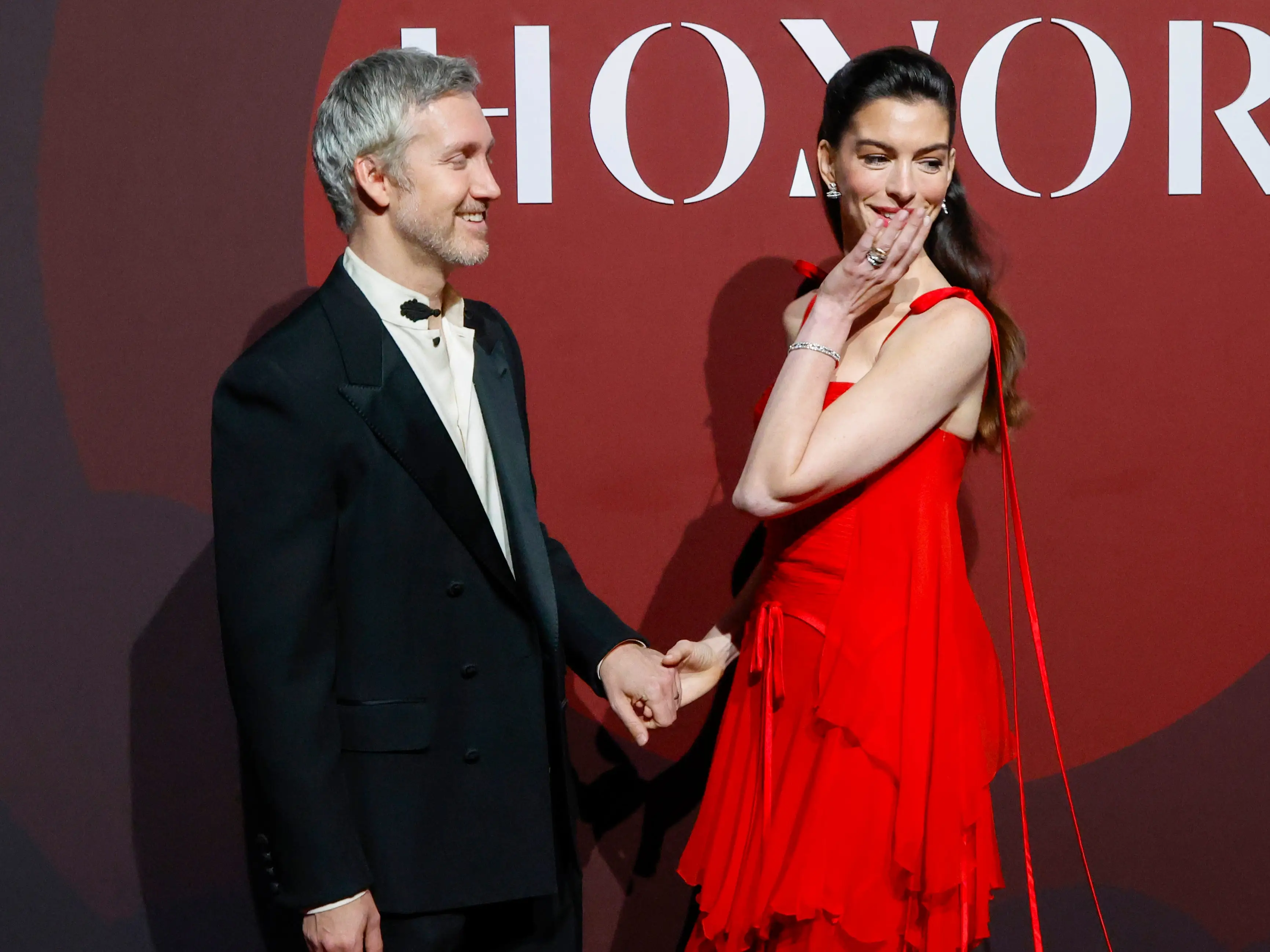 Anne Hathaway and Adam Shulman