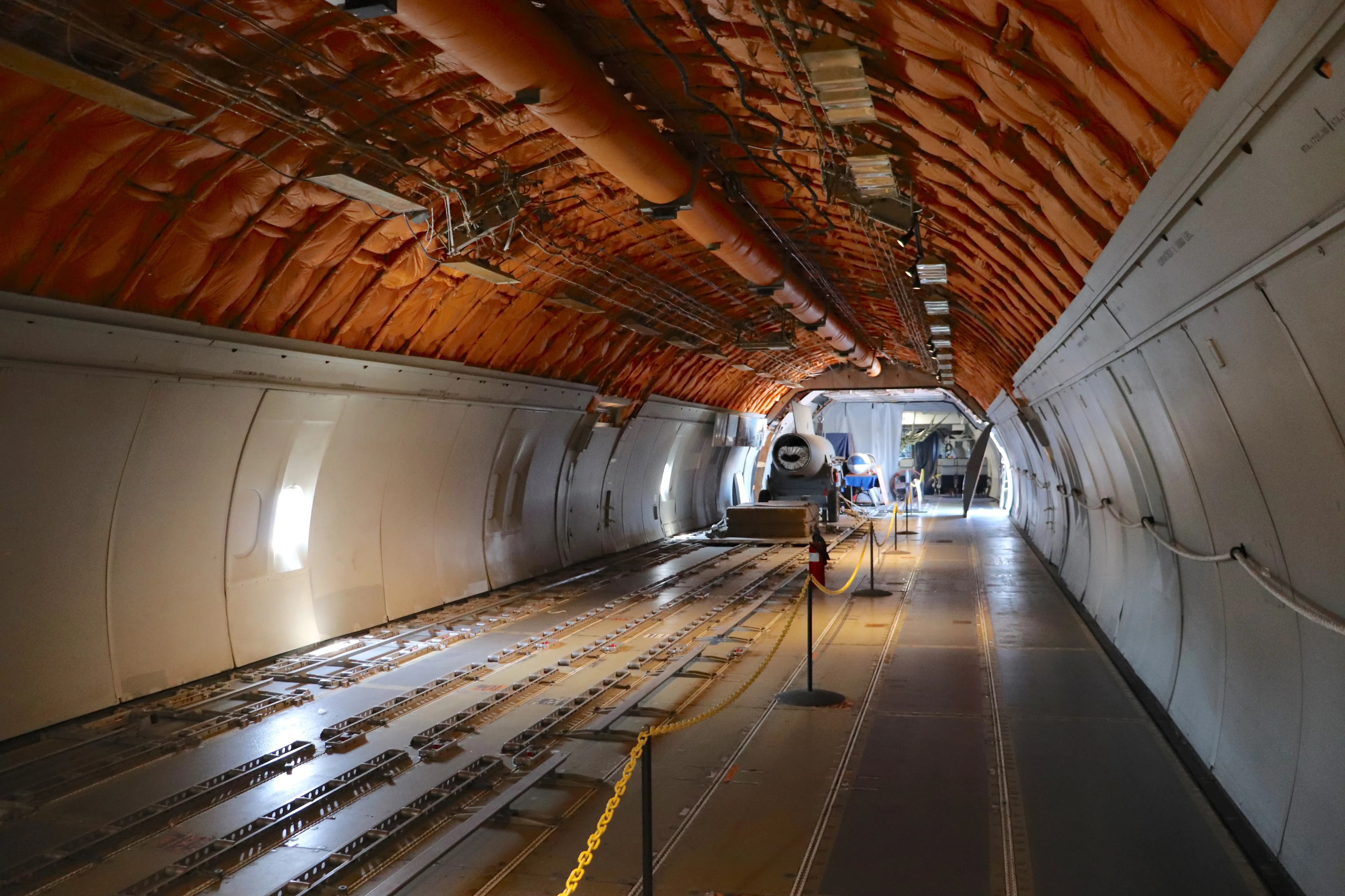The cargo bay of a KC-10A Extender.
