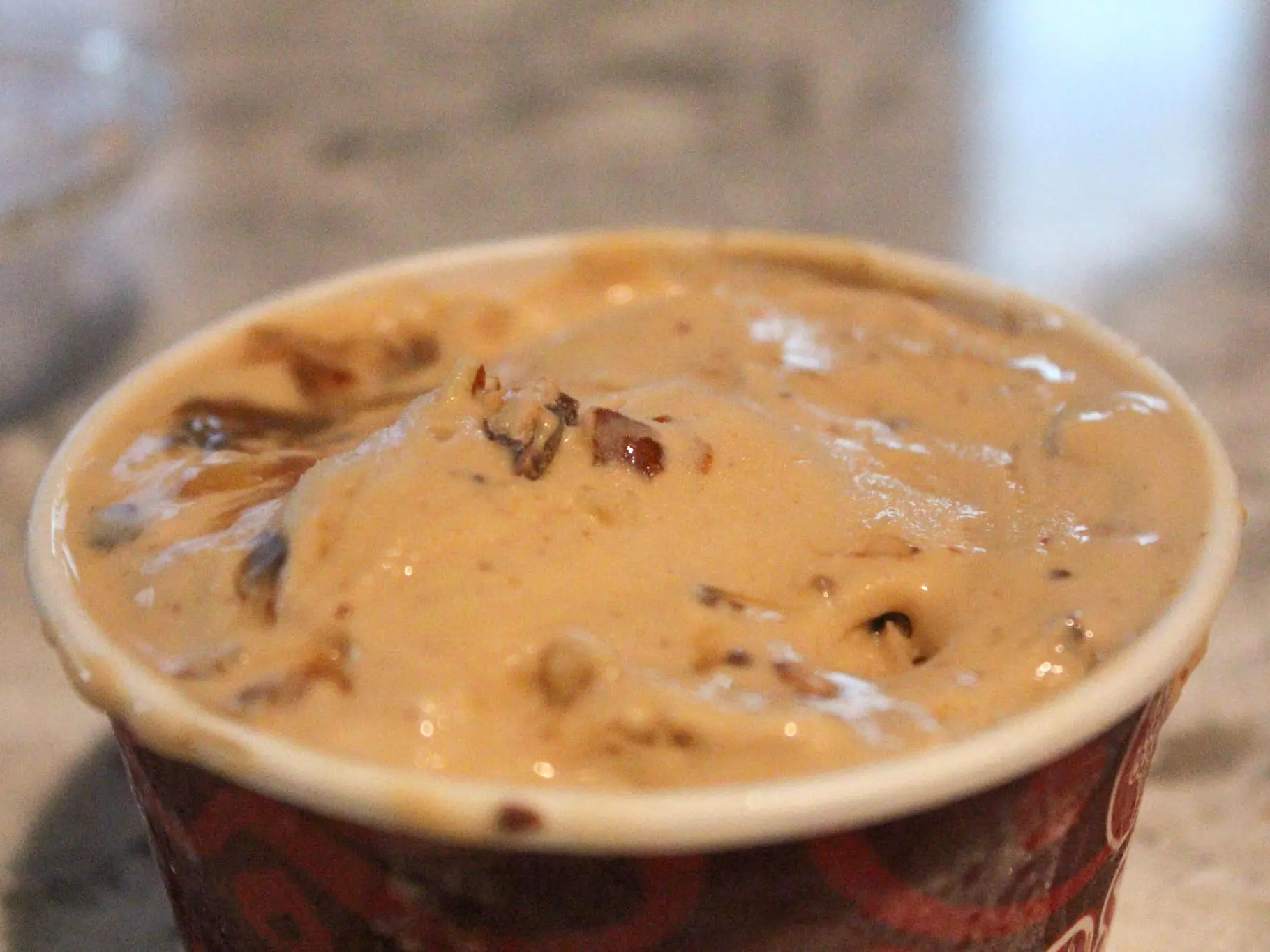 A close-up of the author's Coffee Lovers Only signature creation.