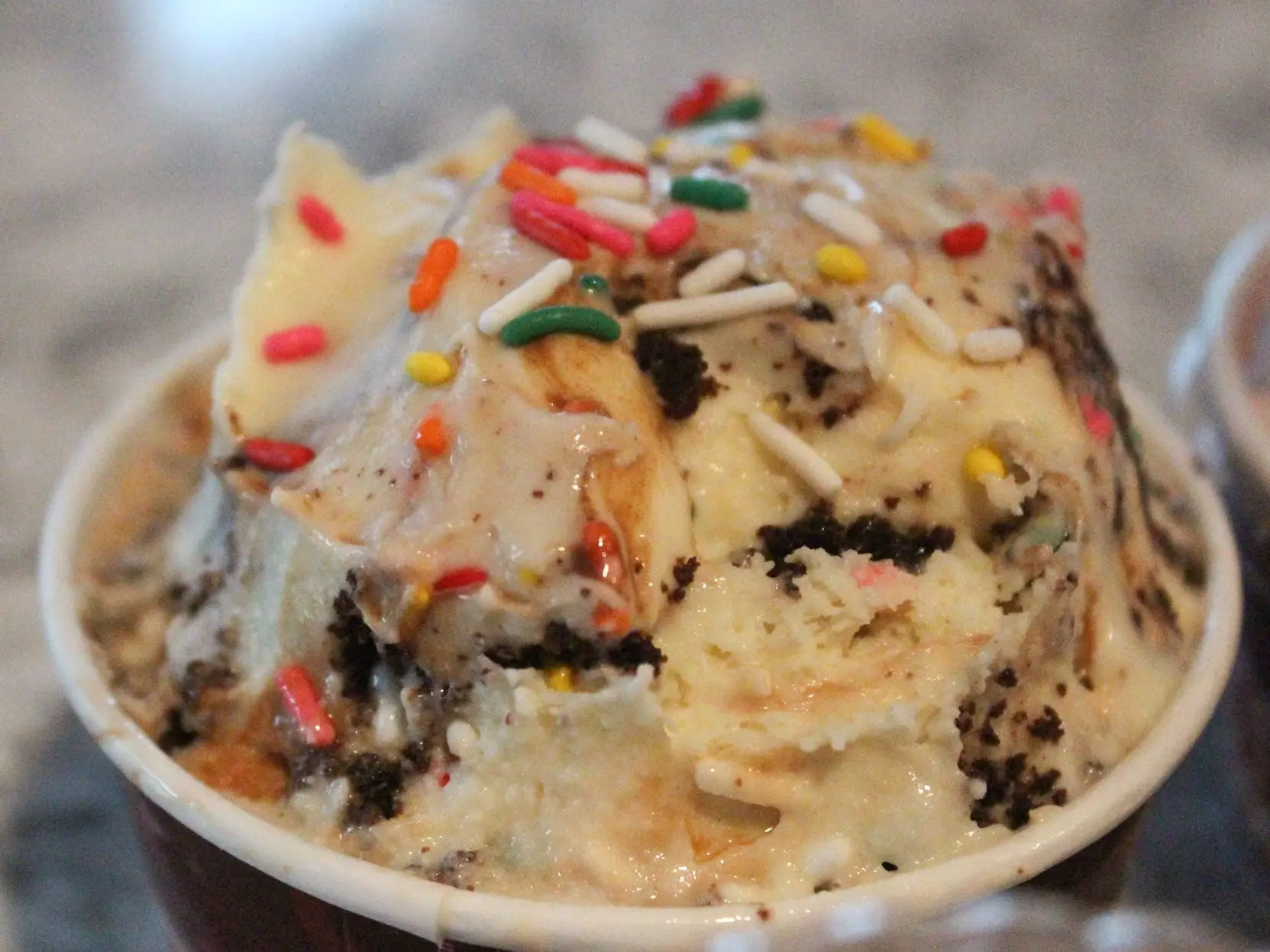 A close-up of the author's Birthday Cake Remix signature creation.