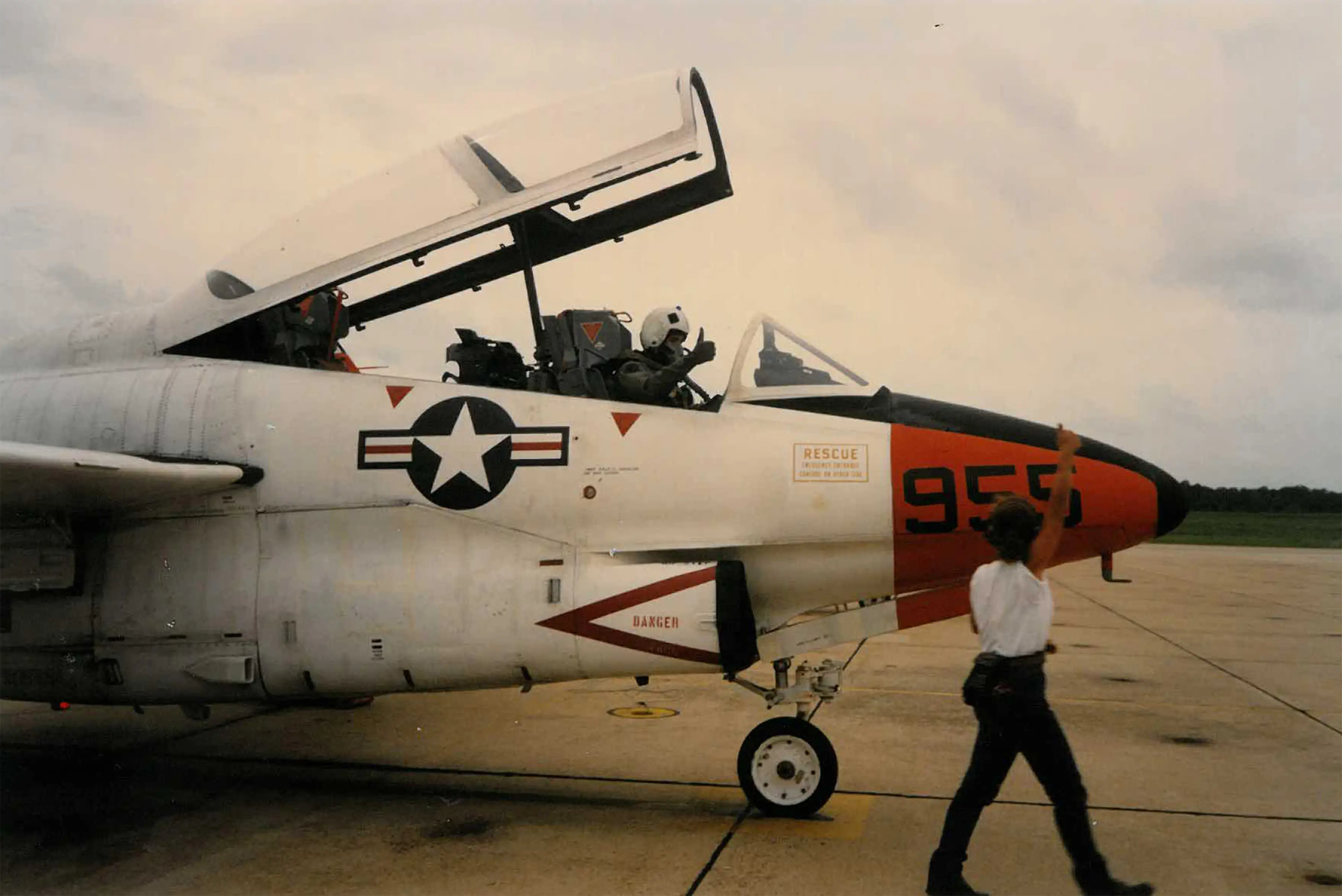 Dave inside a T-2 Buckeye jet trainer.