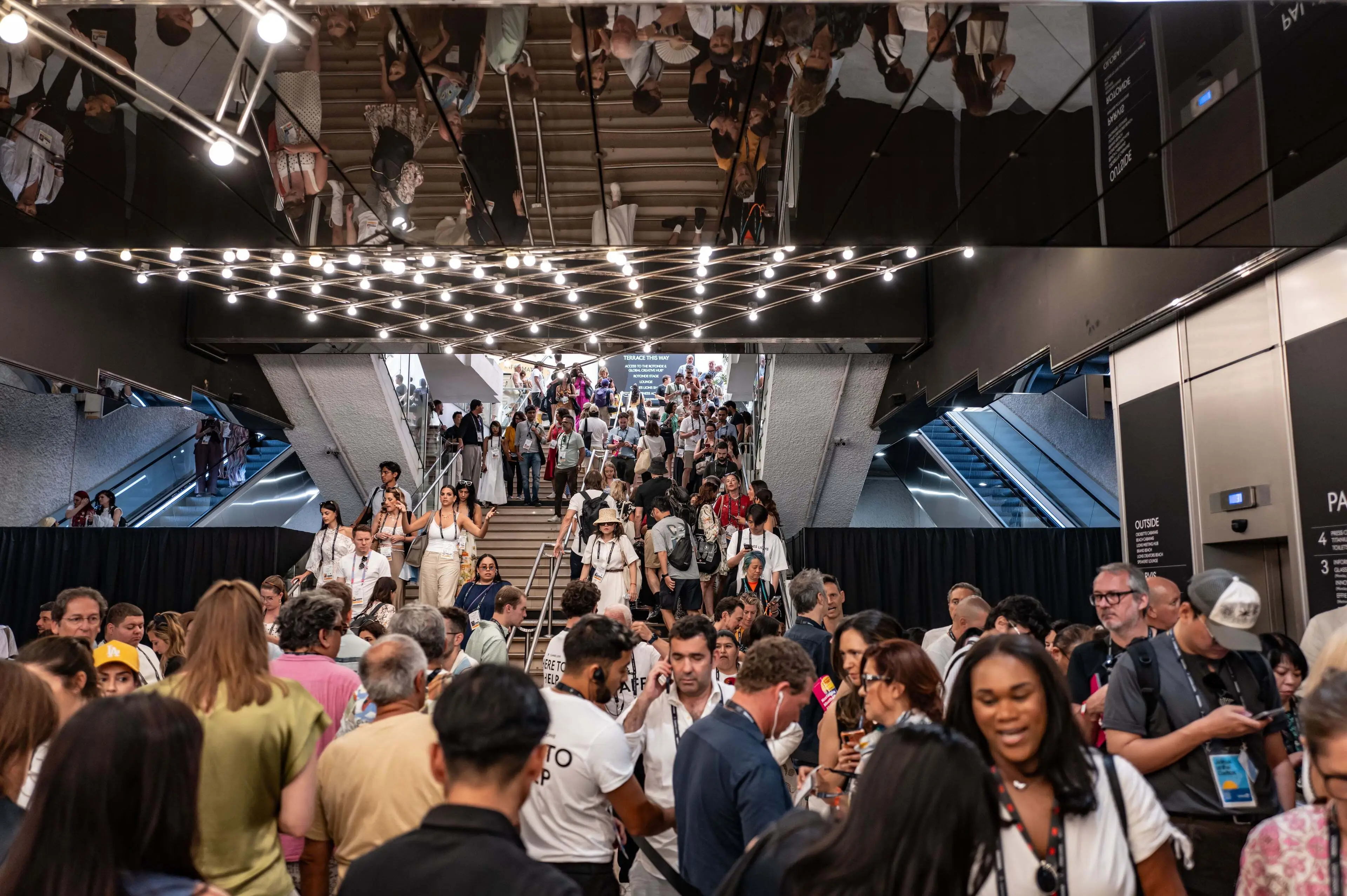 Crowd of people at Cannes Lions
