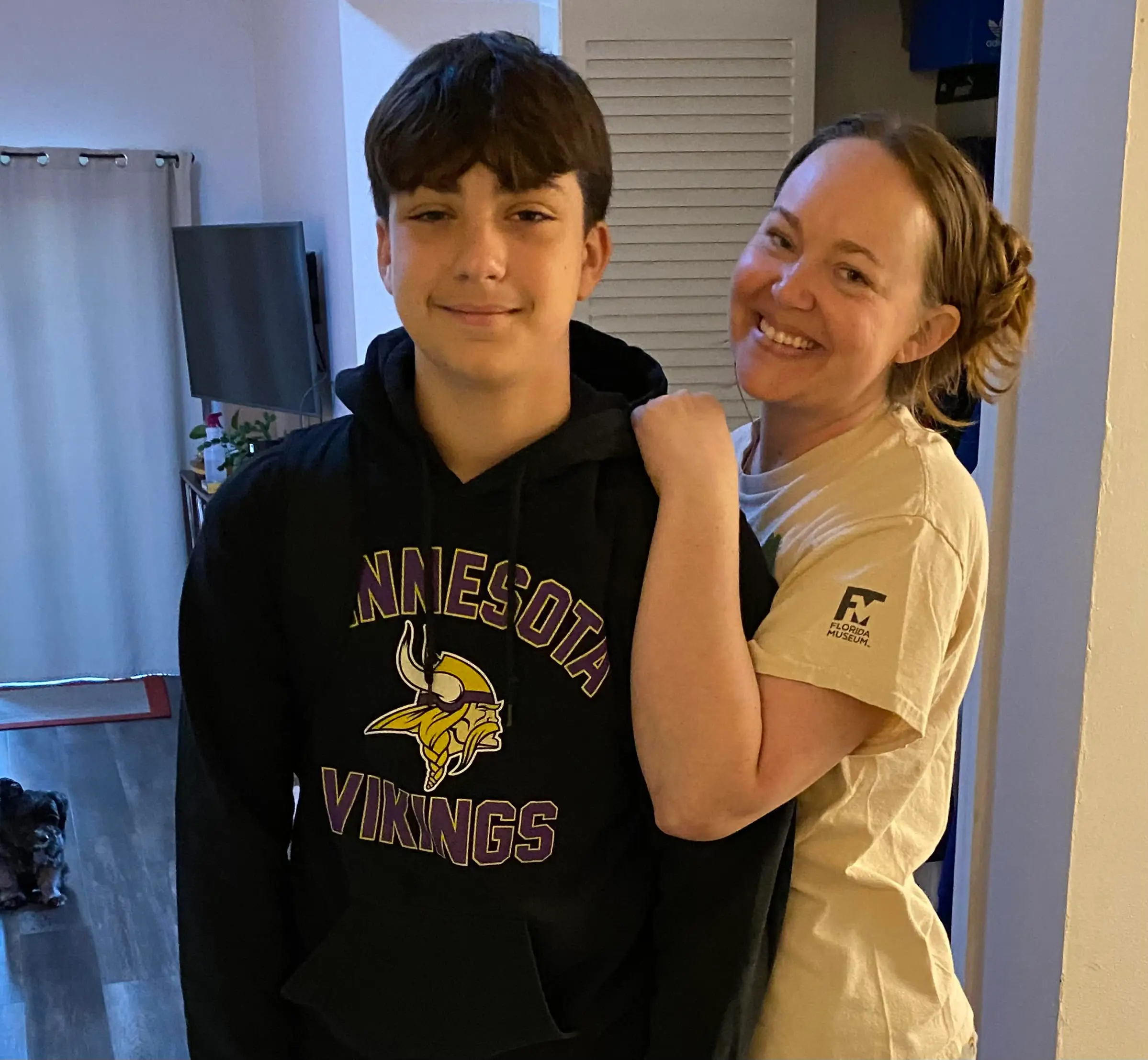 The author and her son.