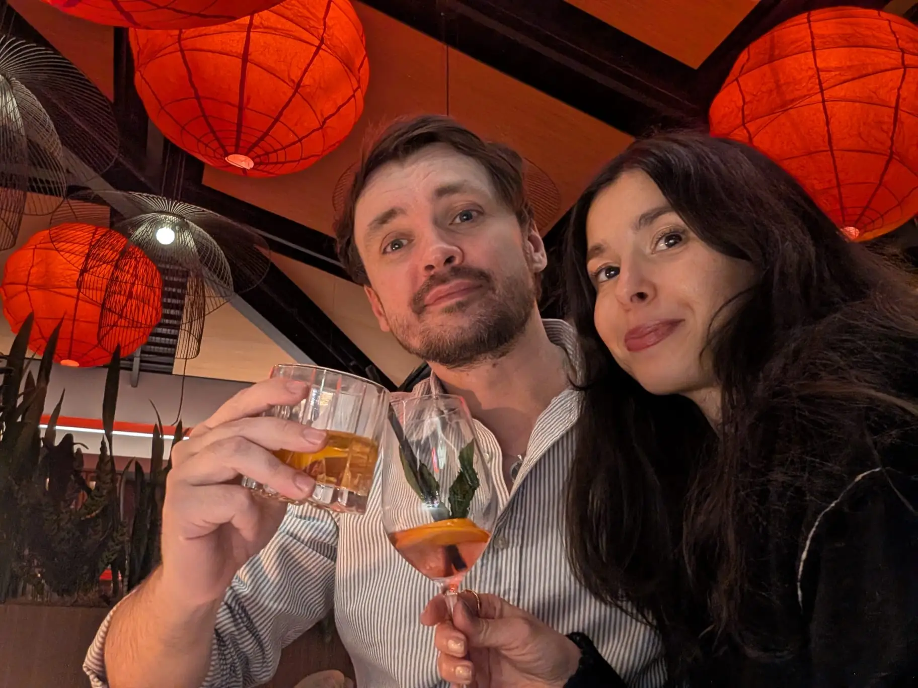The author and her husband.