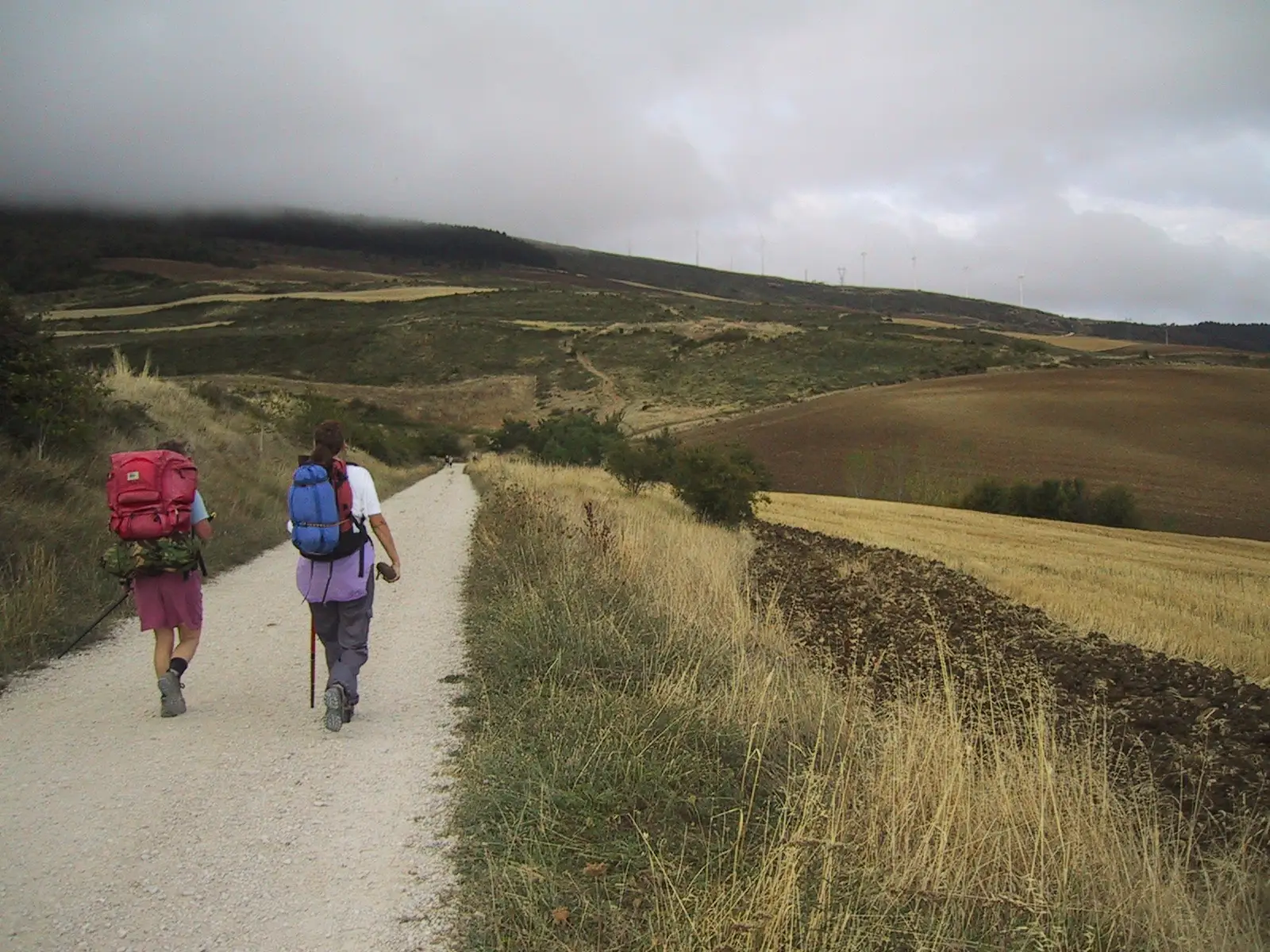 The author and a companion on the Camino.
