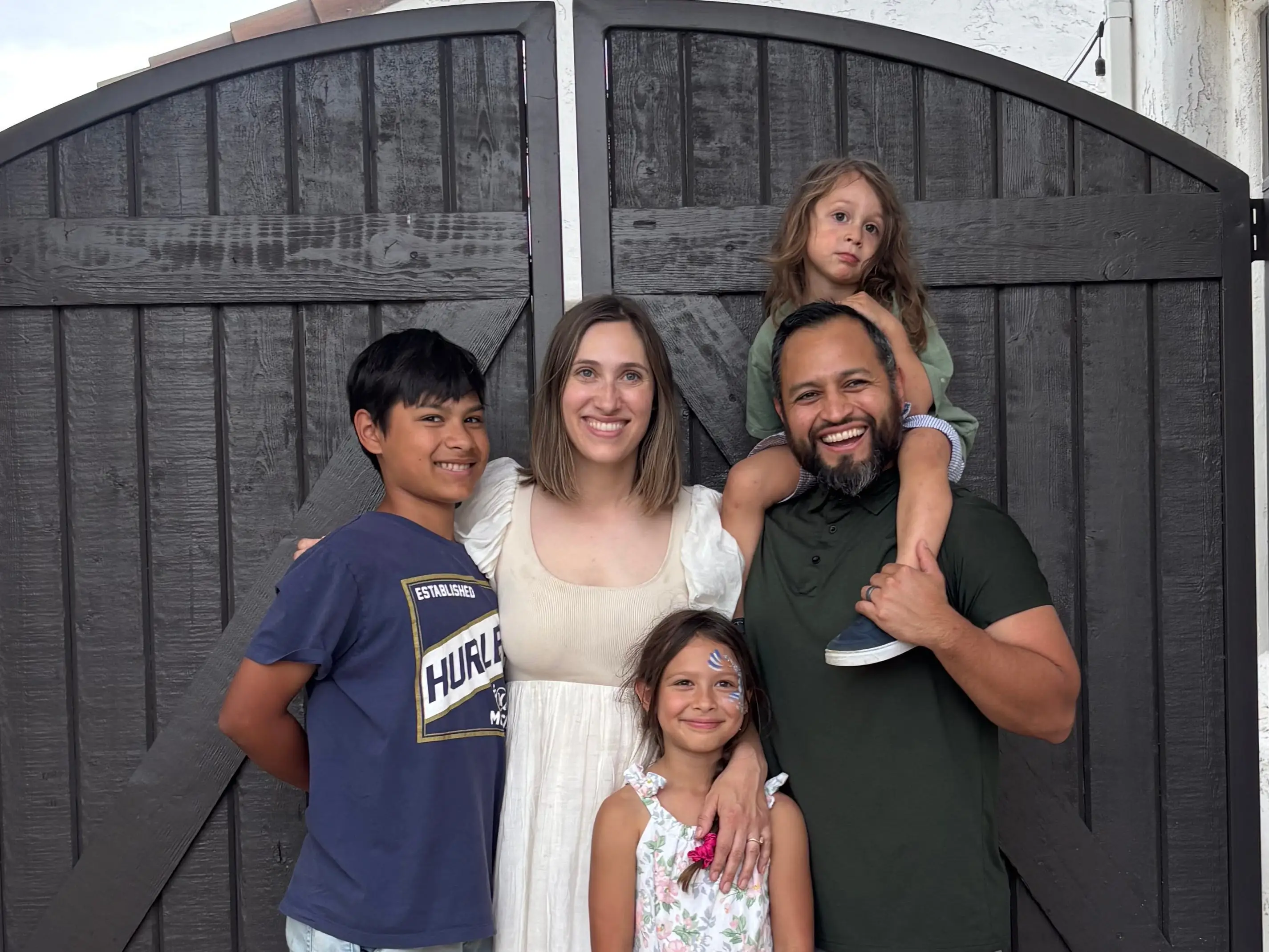 the author with her family